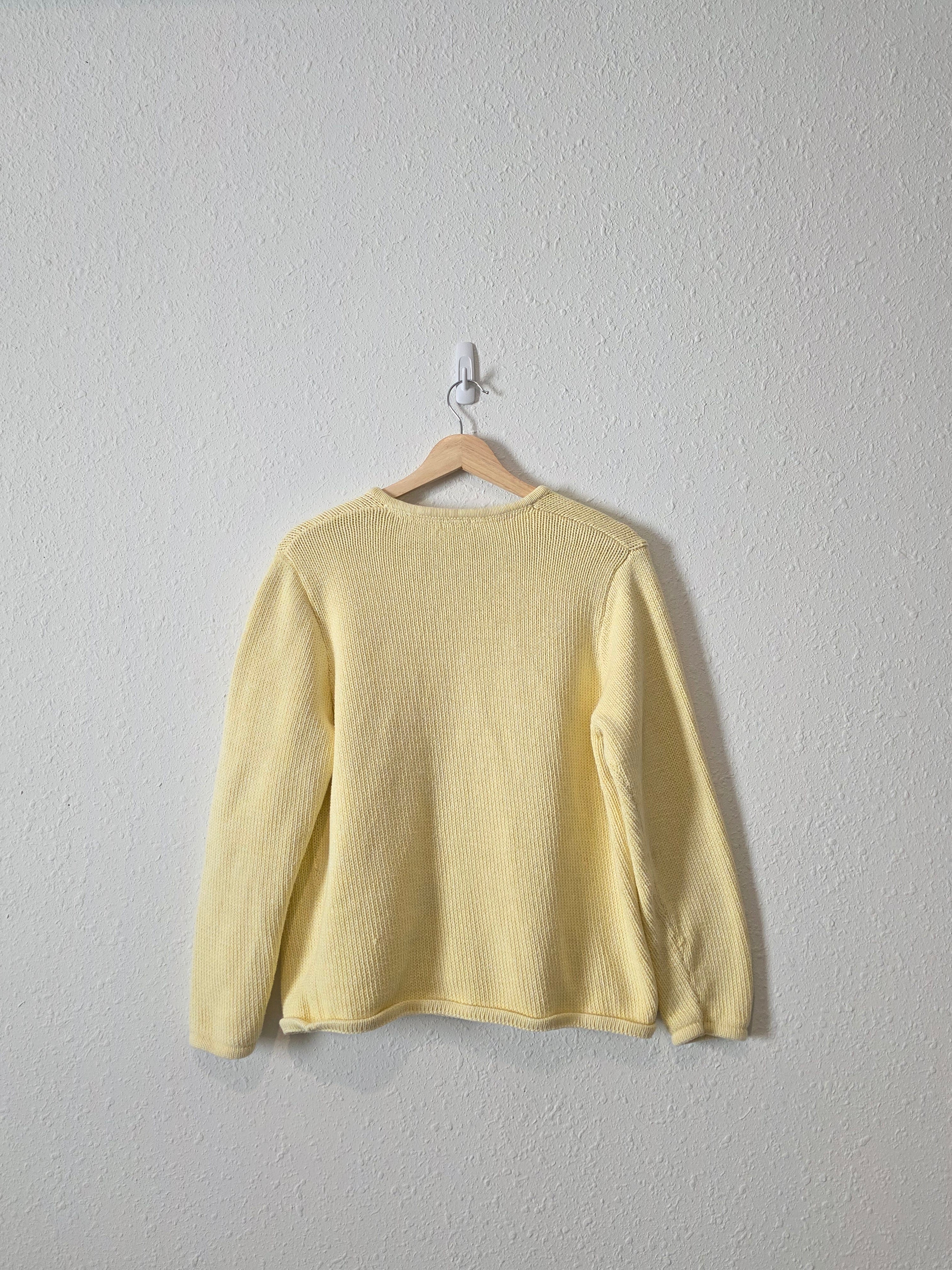 Vintage LL Bean Butter Yellow Sweater (L)