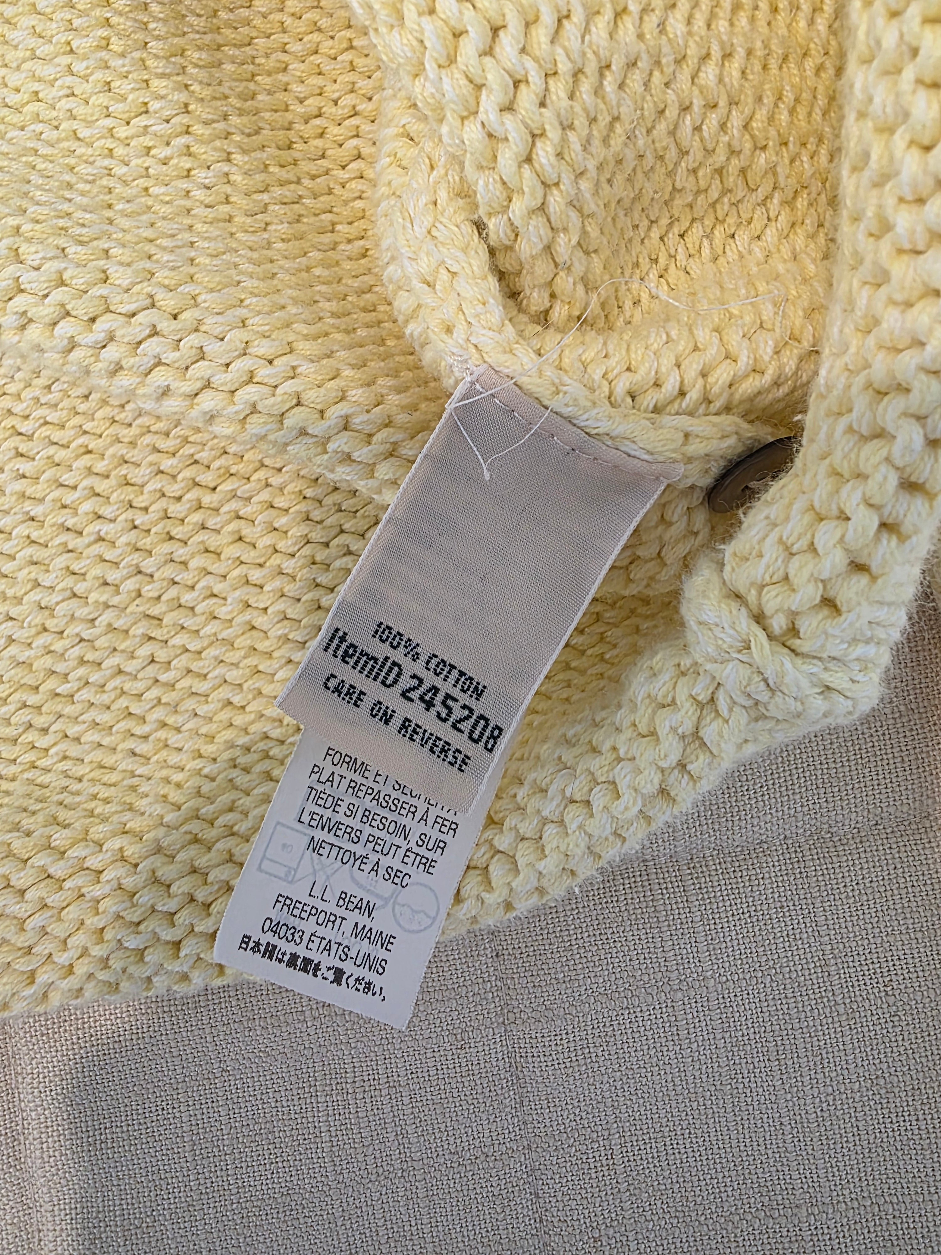 Vintage LL Bean Butter Yellow Sweater (L)