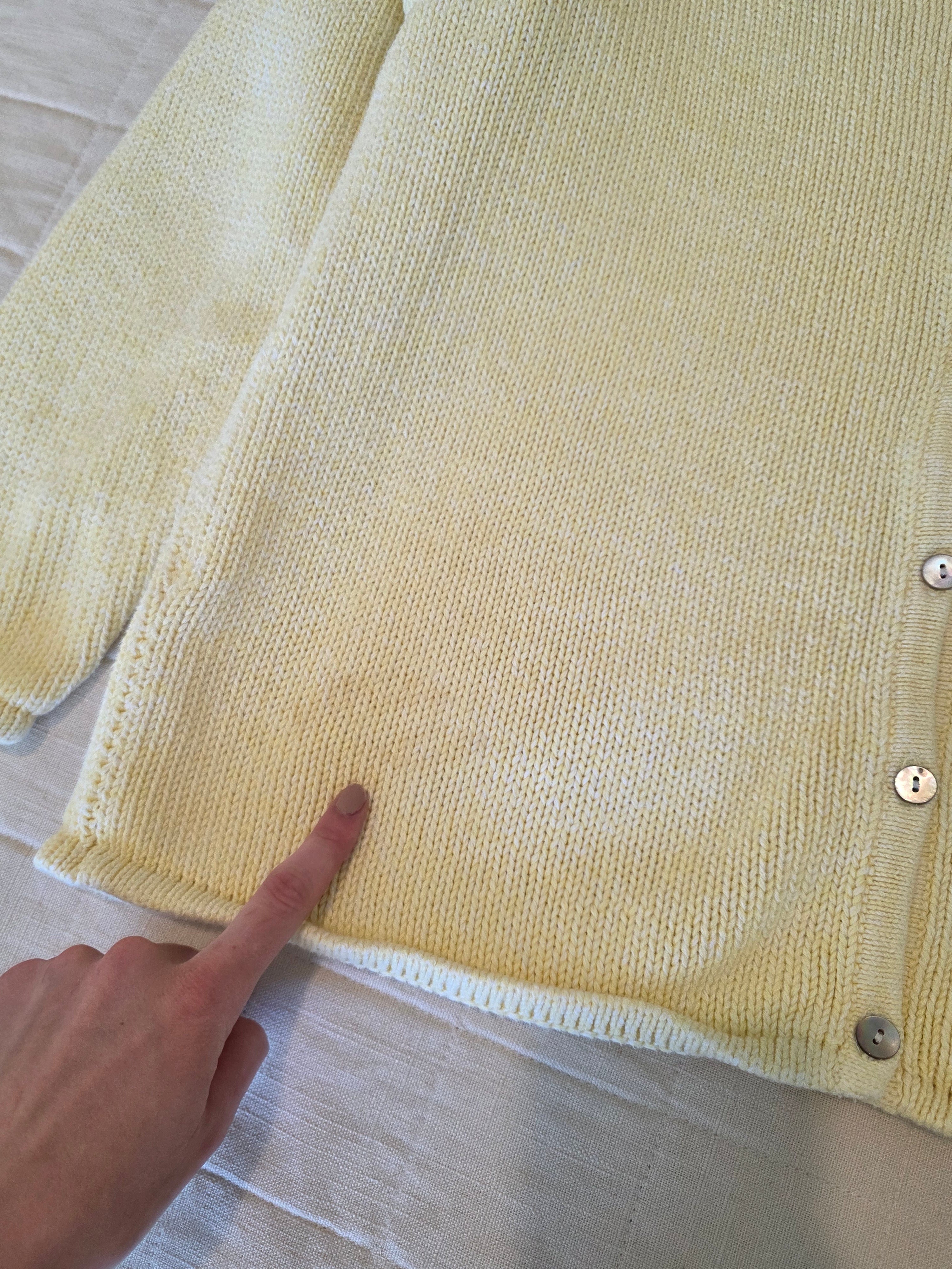 Vintage LL Bean Butter Yellow Sweater (L)