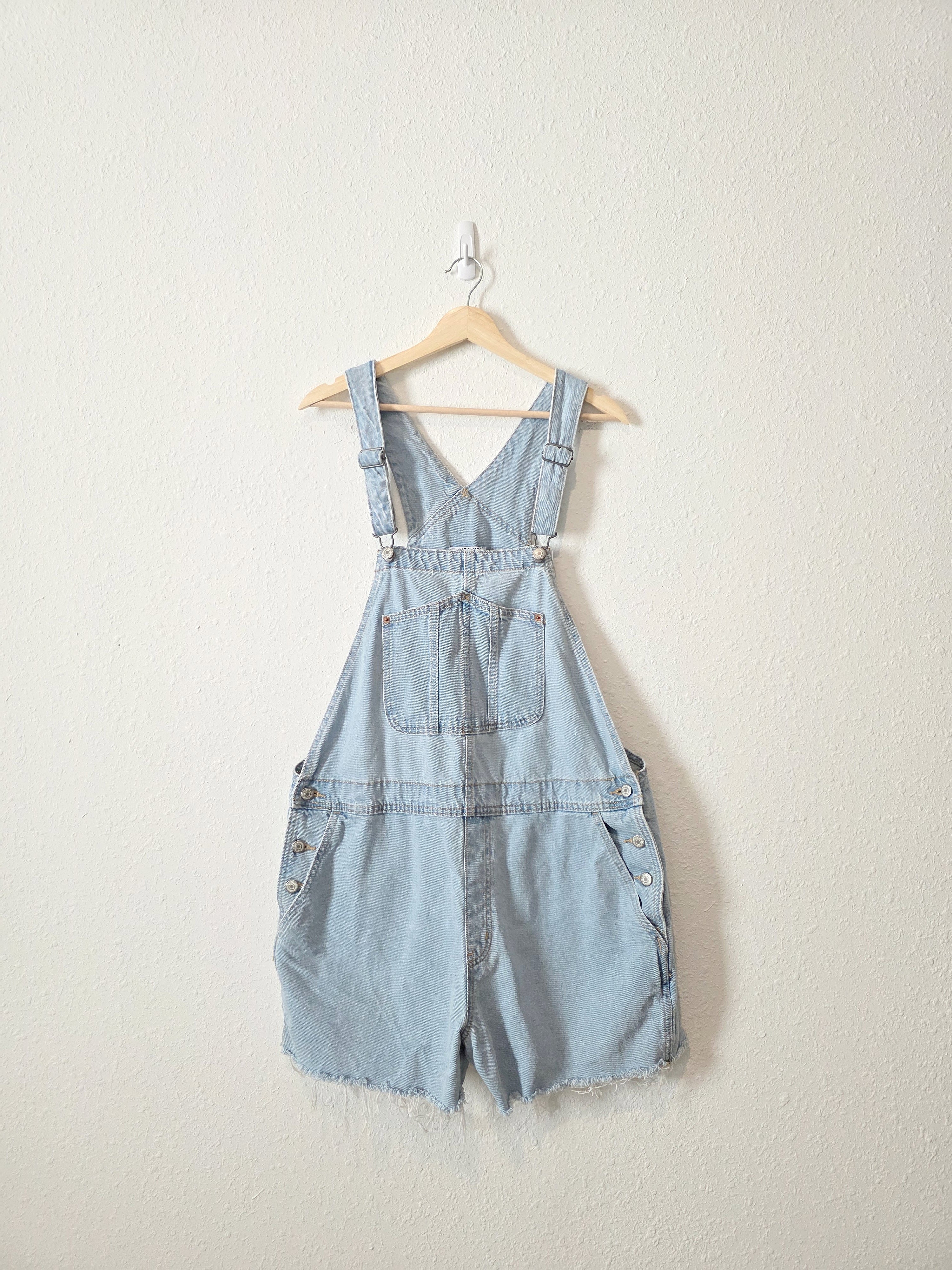 Light Wash Denim Shortalls (XL)