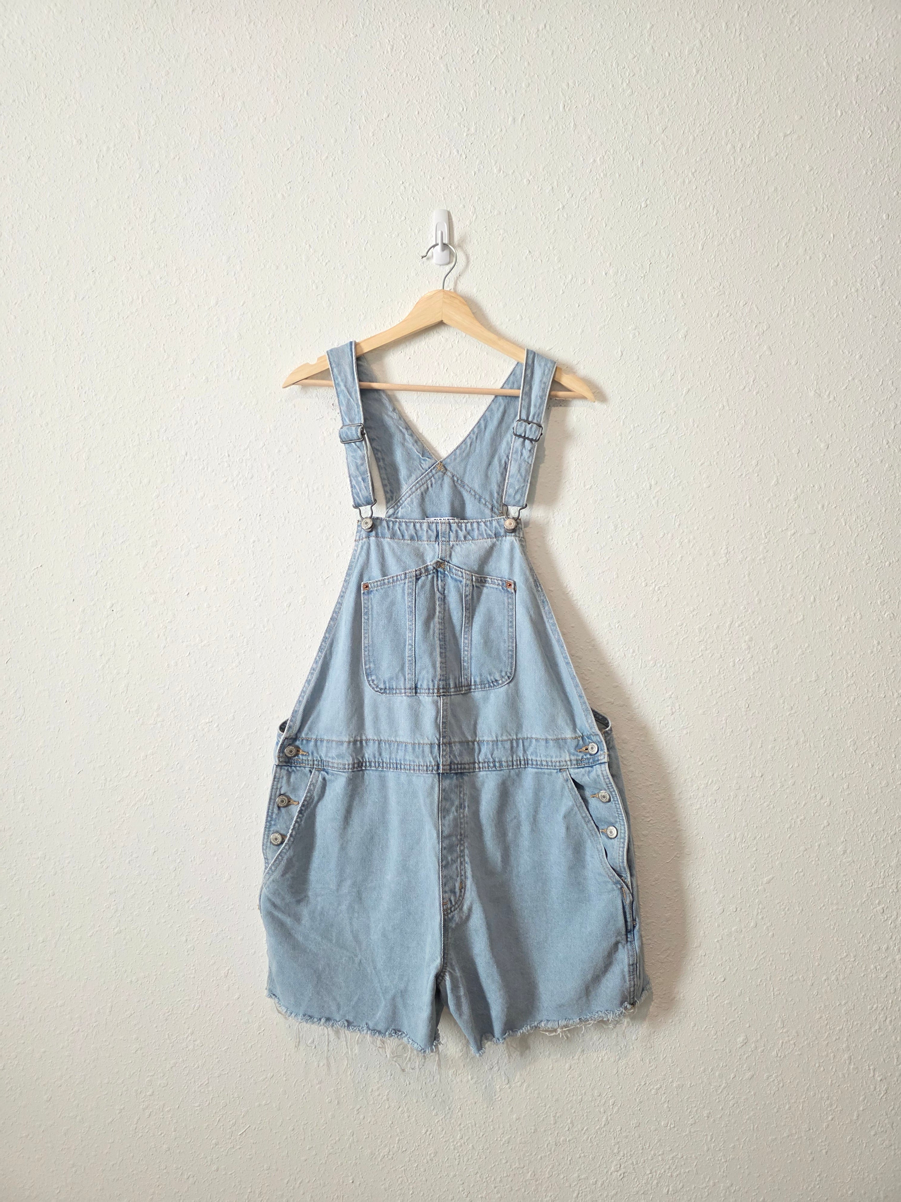 Light Wash Denim Shortalls (XL)