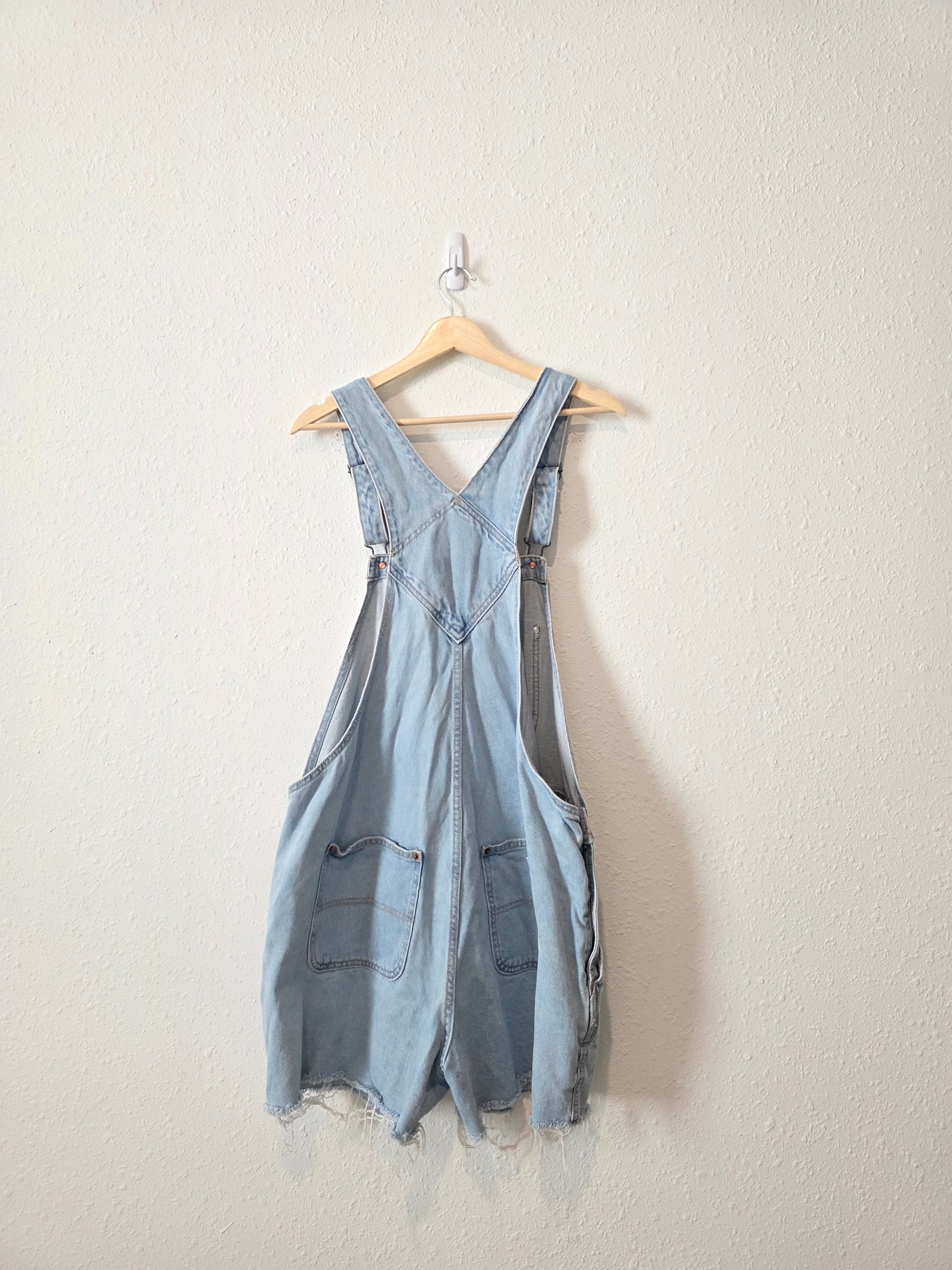 Light Wash Denim Shortalls (XL)