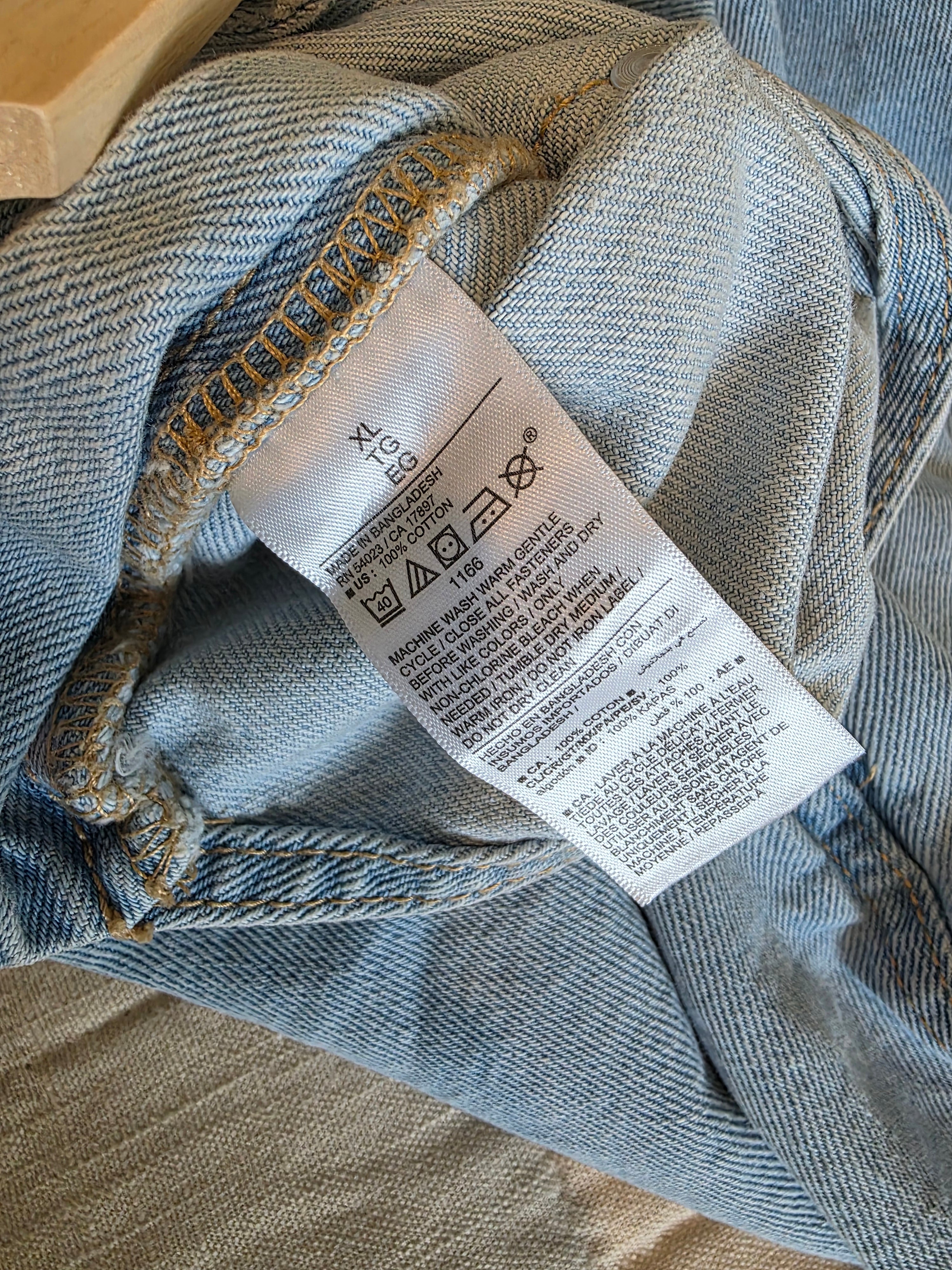 Light Wash Denim Shortalls (XL)