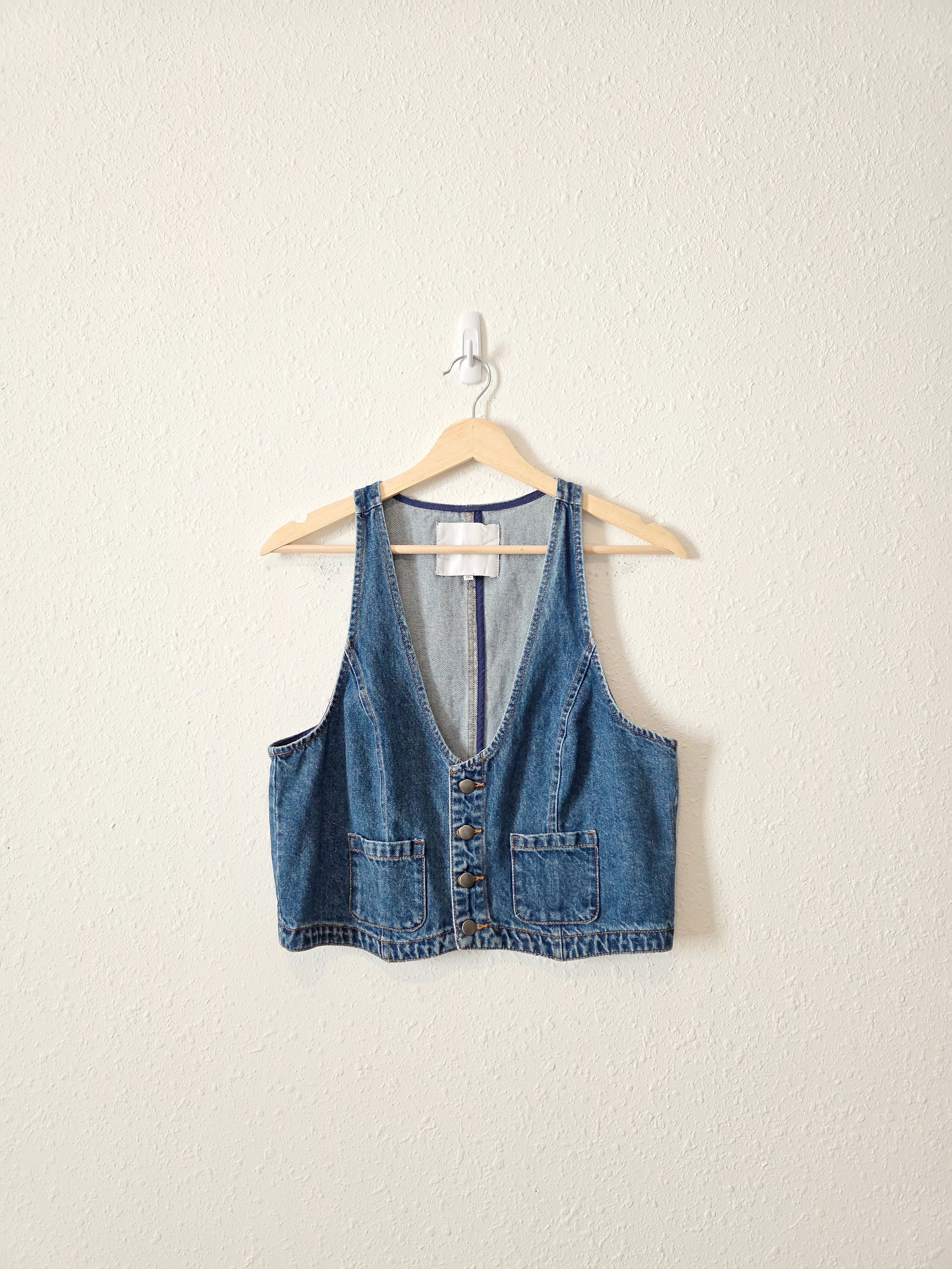 Cropped Denim Vest (M)