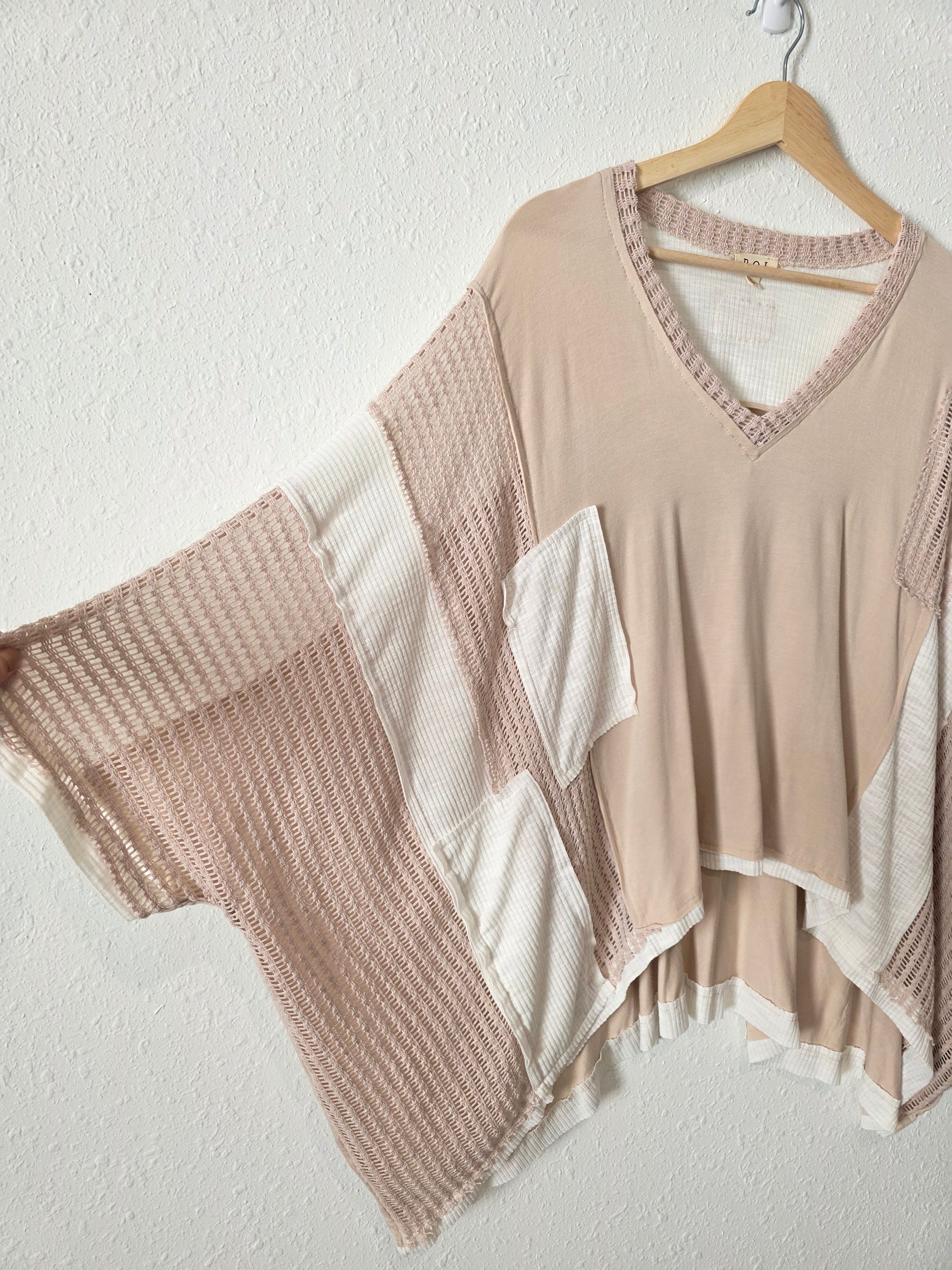 POL Neutral Oversized Top (L)