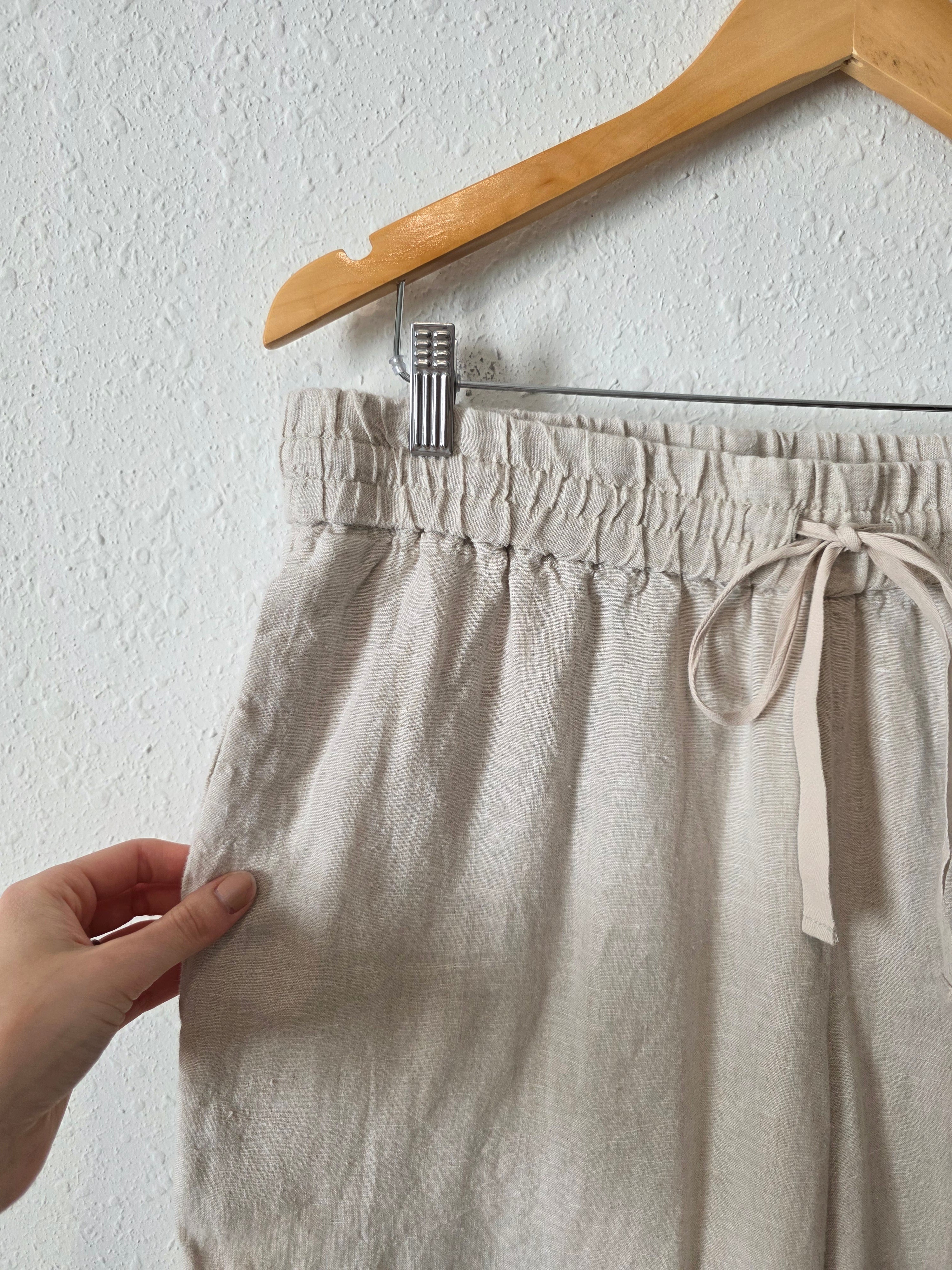 J.Crew Linen Wide Leg Pants (L)