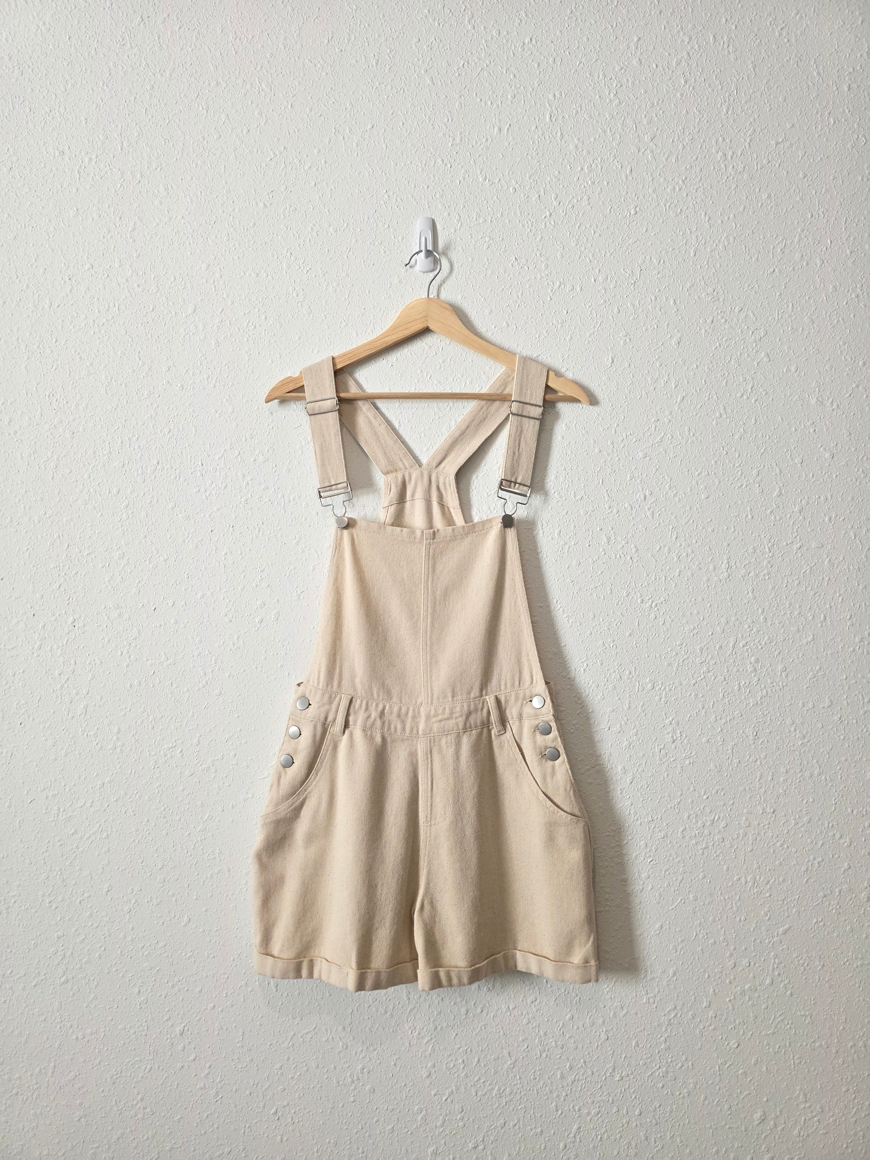 Hyfve Ecru Denim Shortalls (XS)