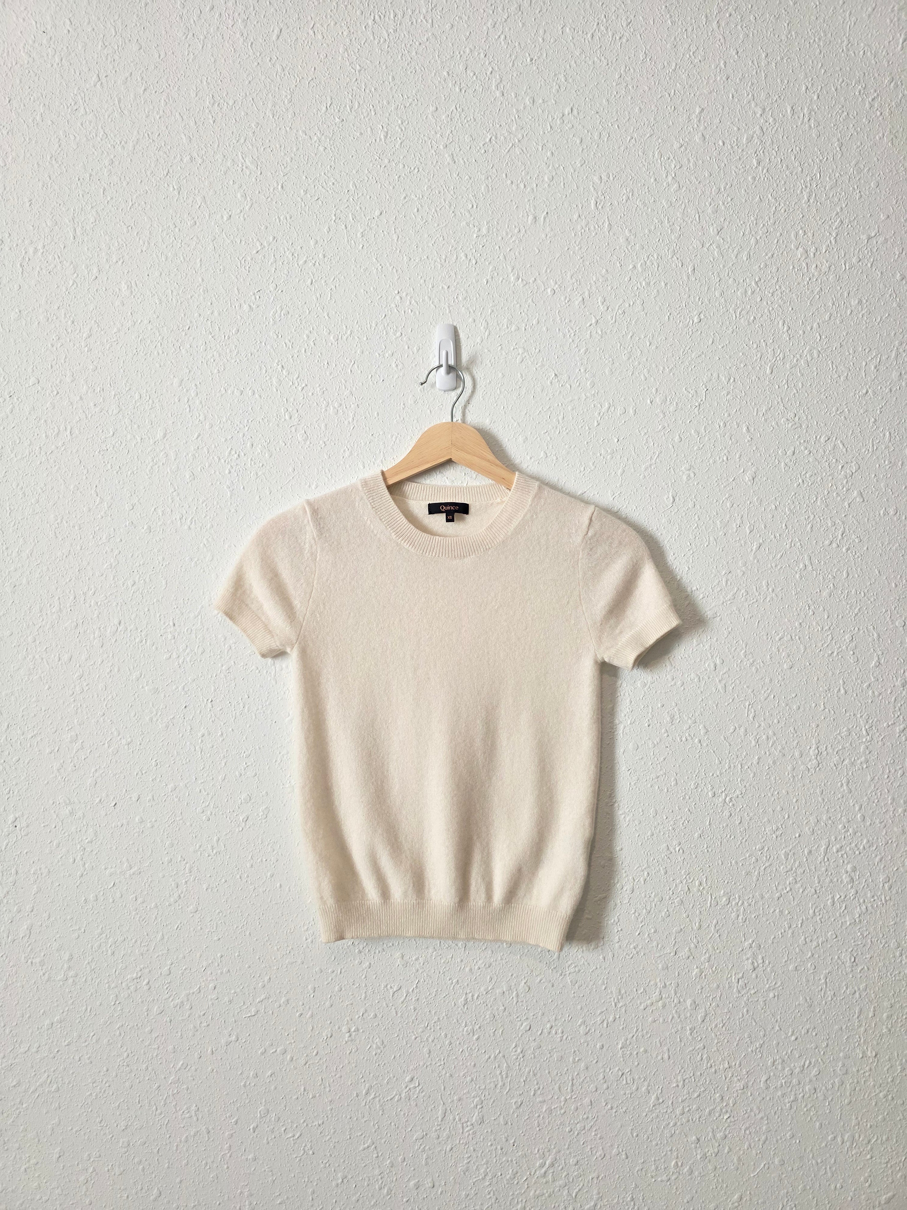Quince Cashmere Knit Tee (XS)