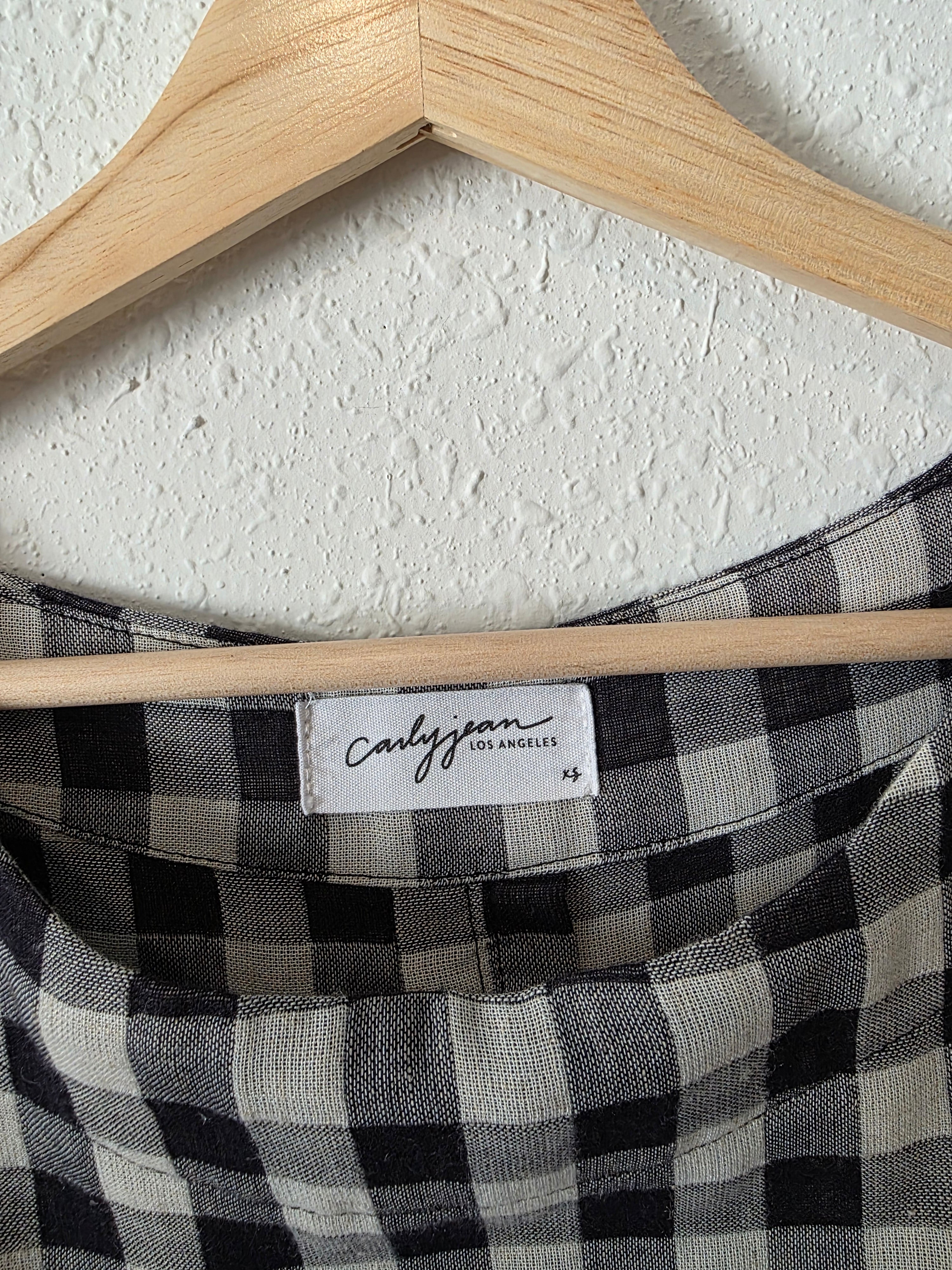 Carly Jean Gingham Boxy Top (XS)