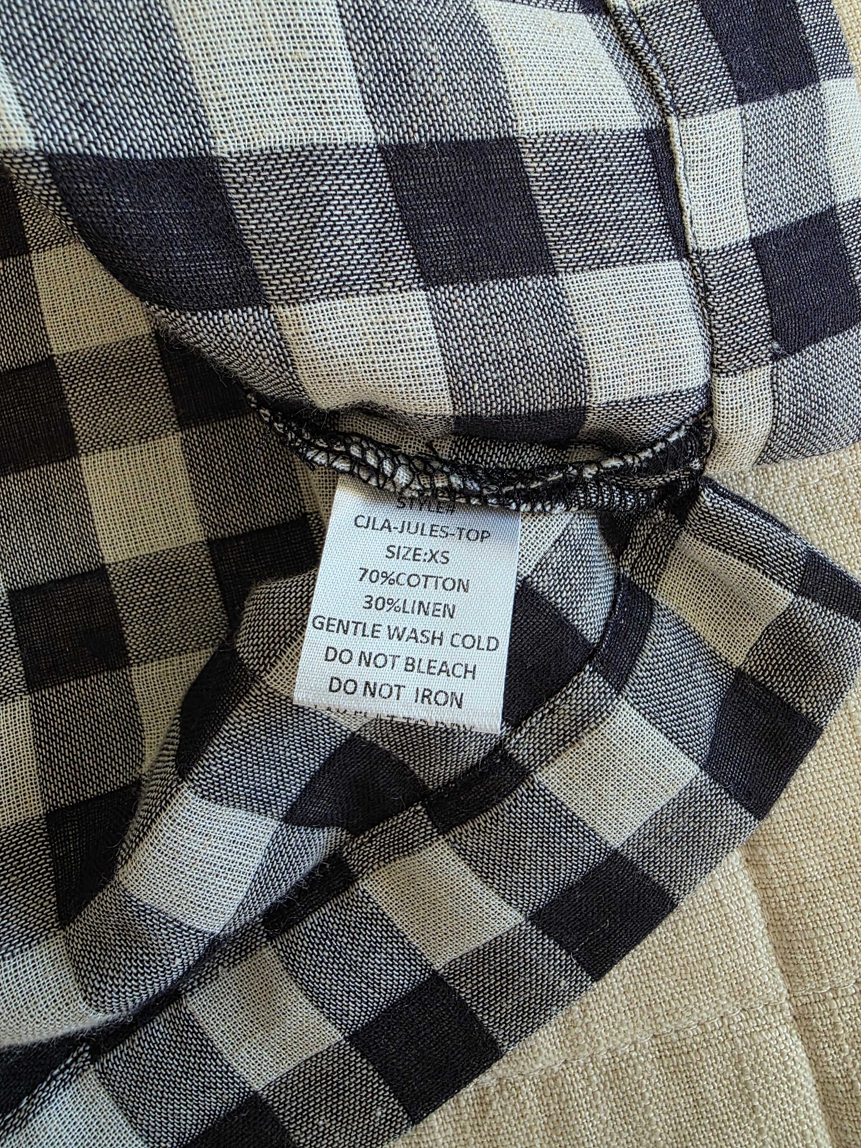 Carly Jean Gingham Boxy Top (XS)