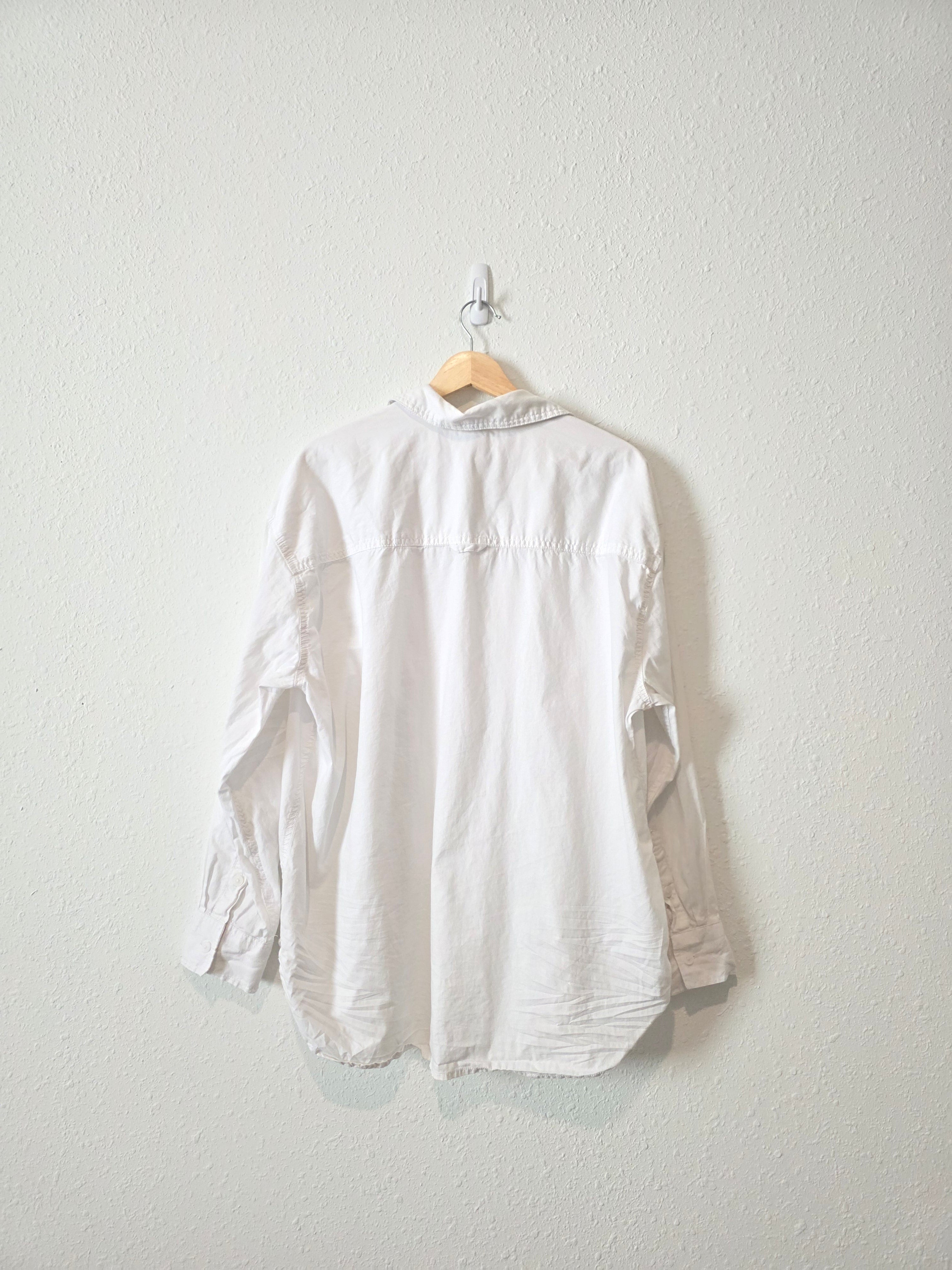 Aerie White Button Up Shirt (S)