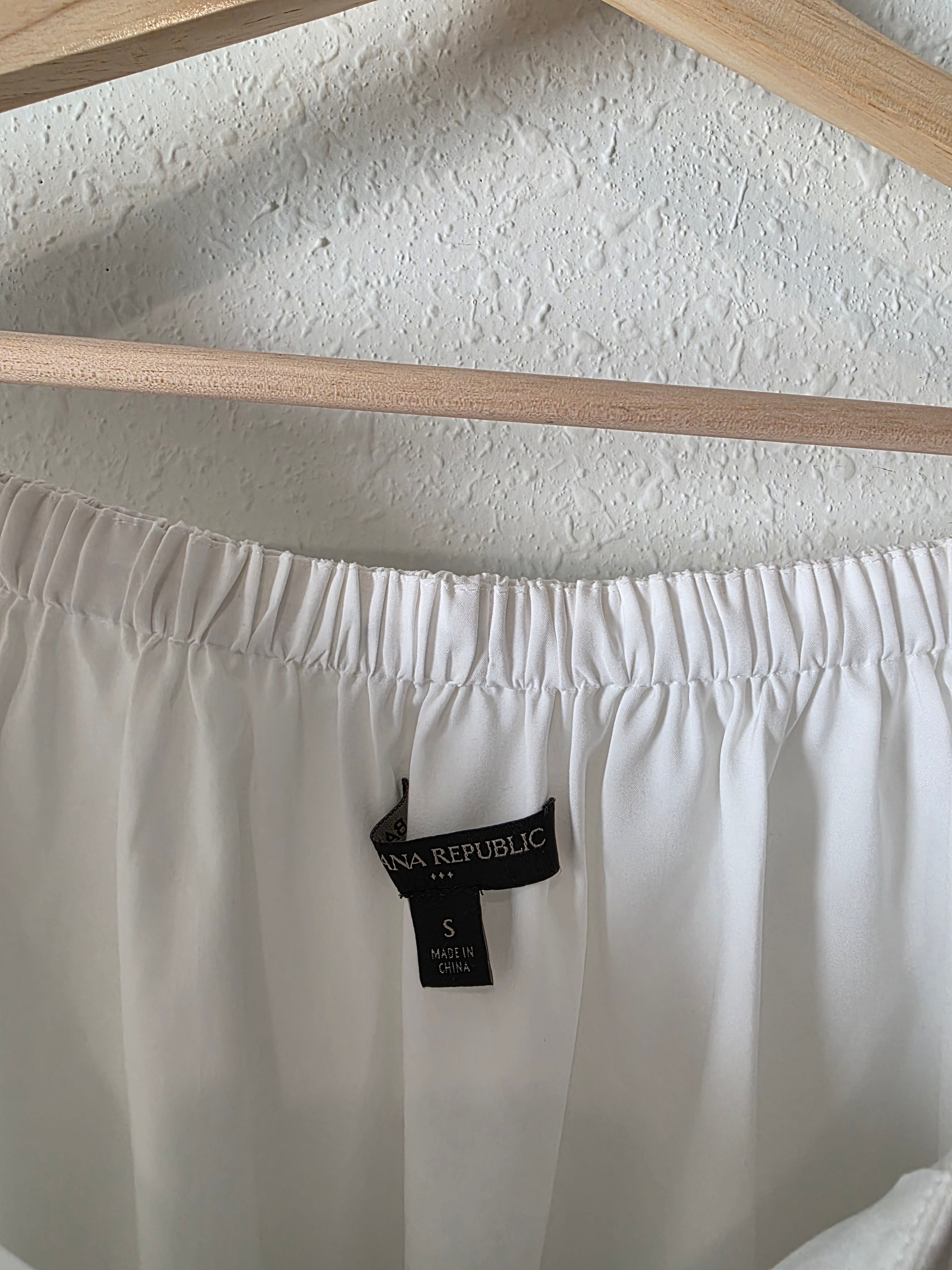 White Puff Sleeve Blouse (S)
