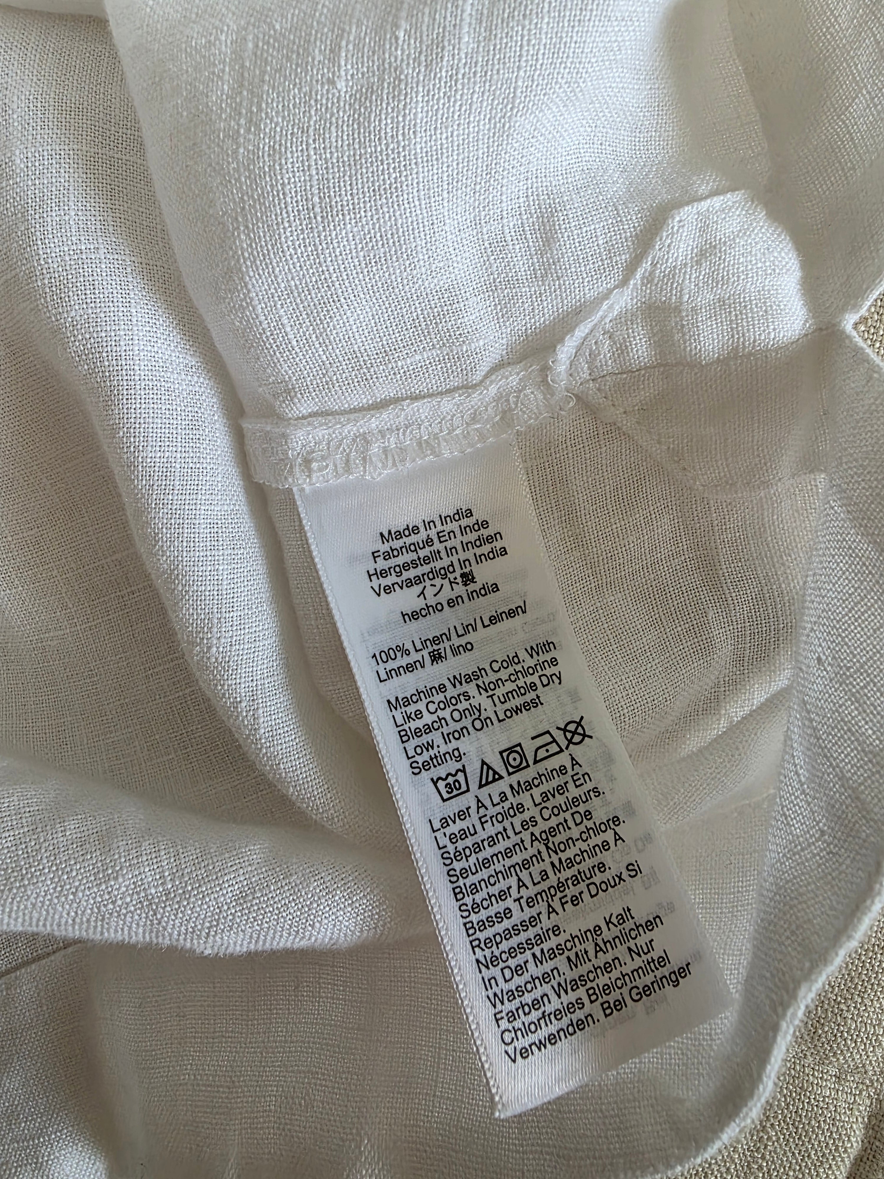 J.Crew White Linen Top (M)