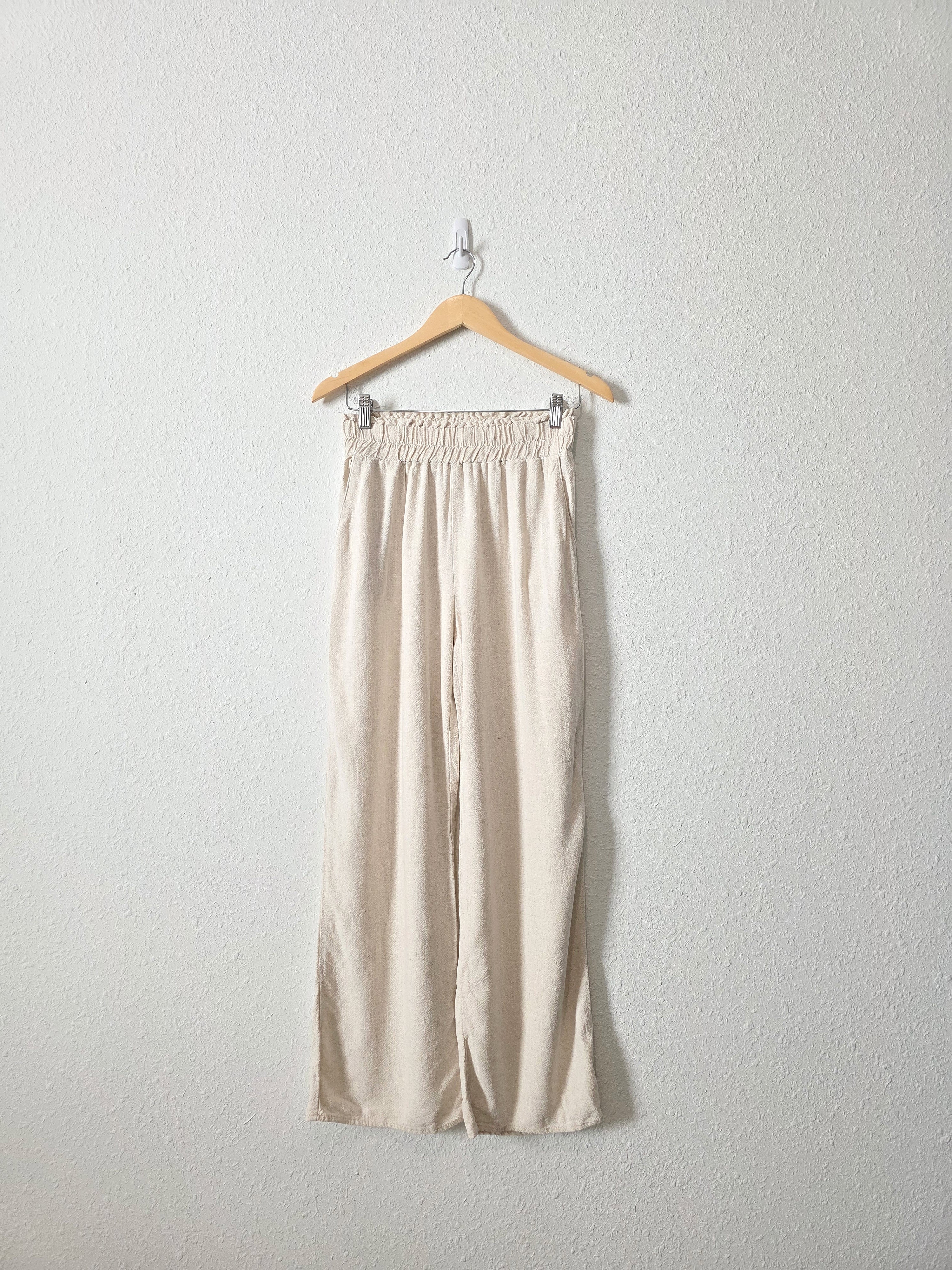 Oat Linen Blend Pants (M)