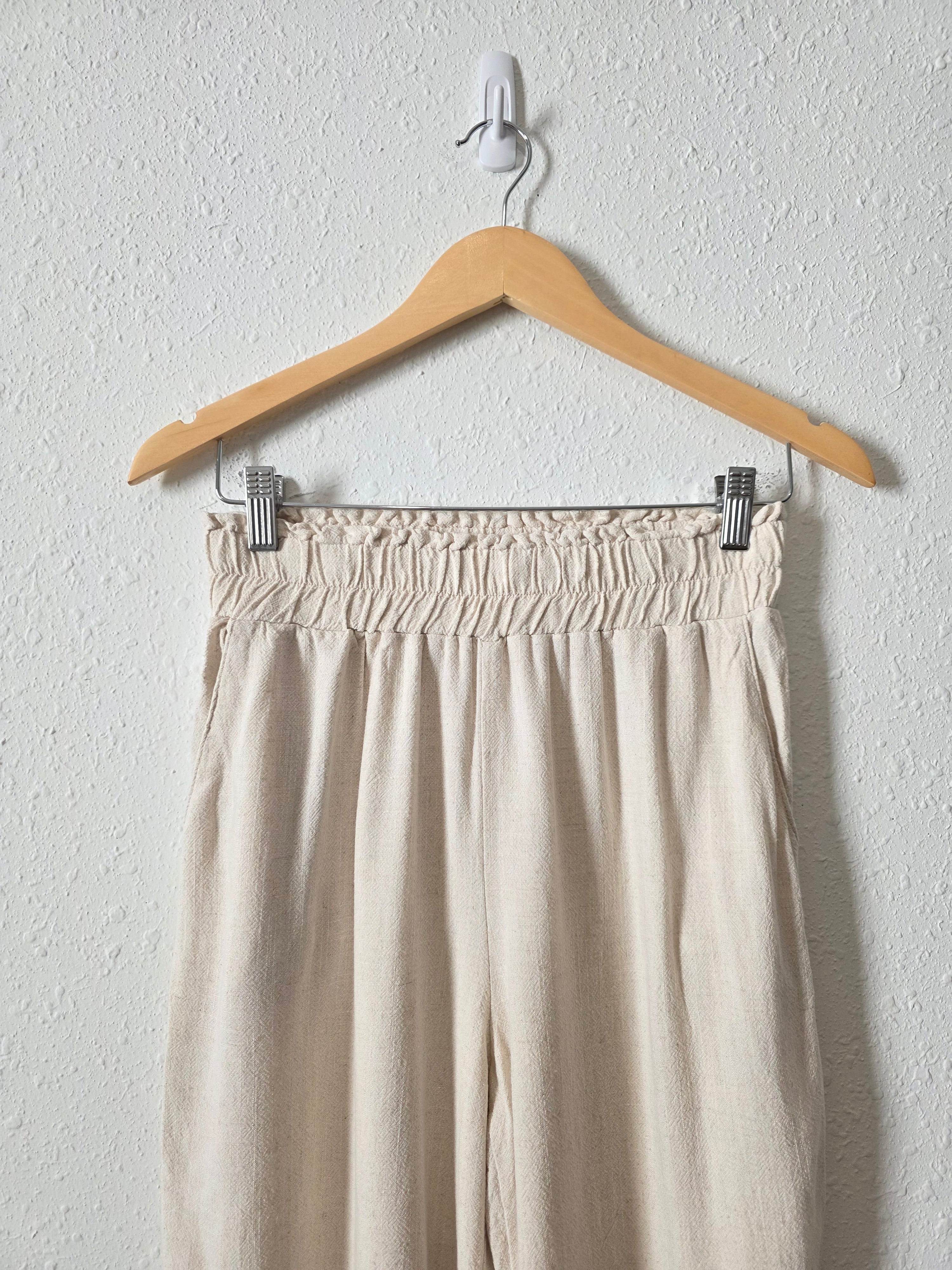 Oat Linen Blend Pants (M)