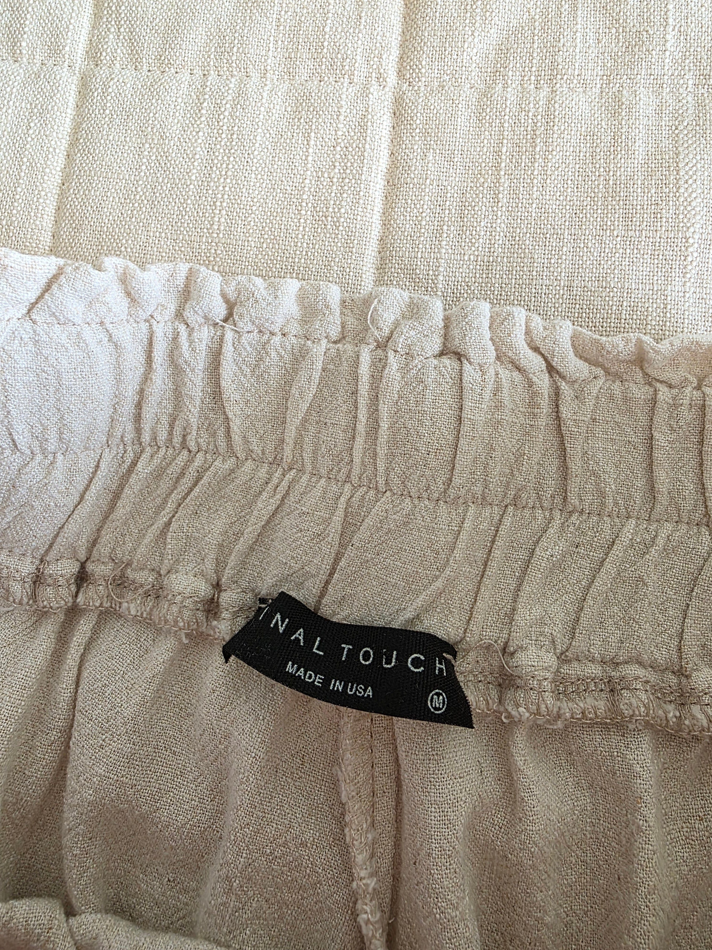 Oat Linen Blend Pants (M)
