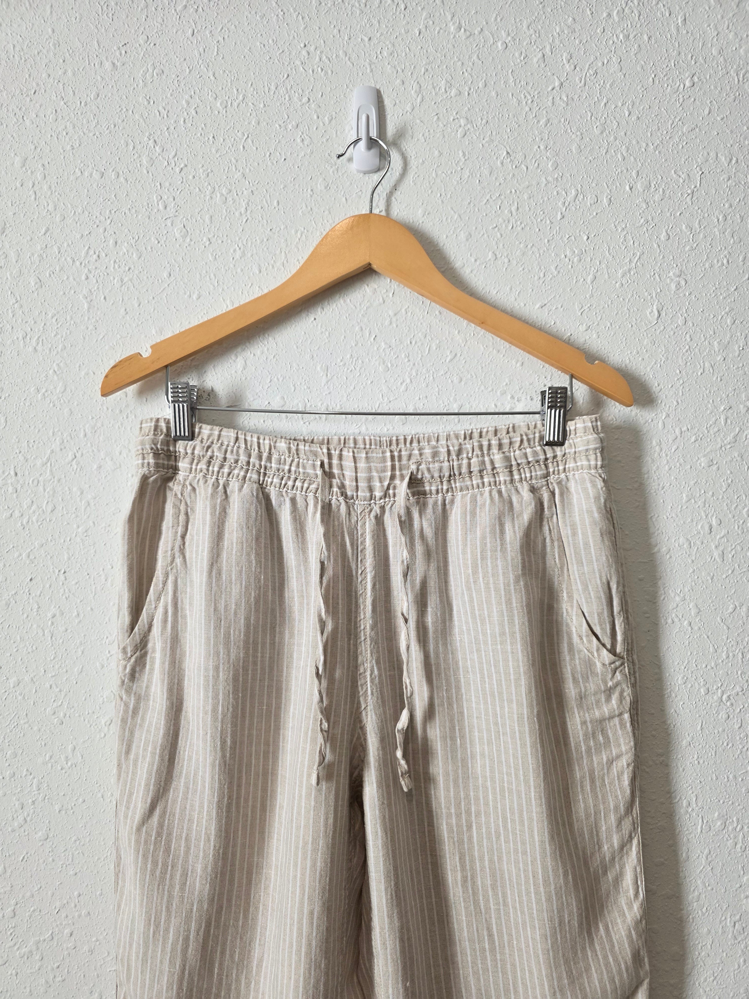 LL Bean Striped Linen Pants (8)