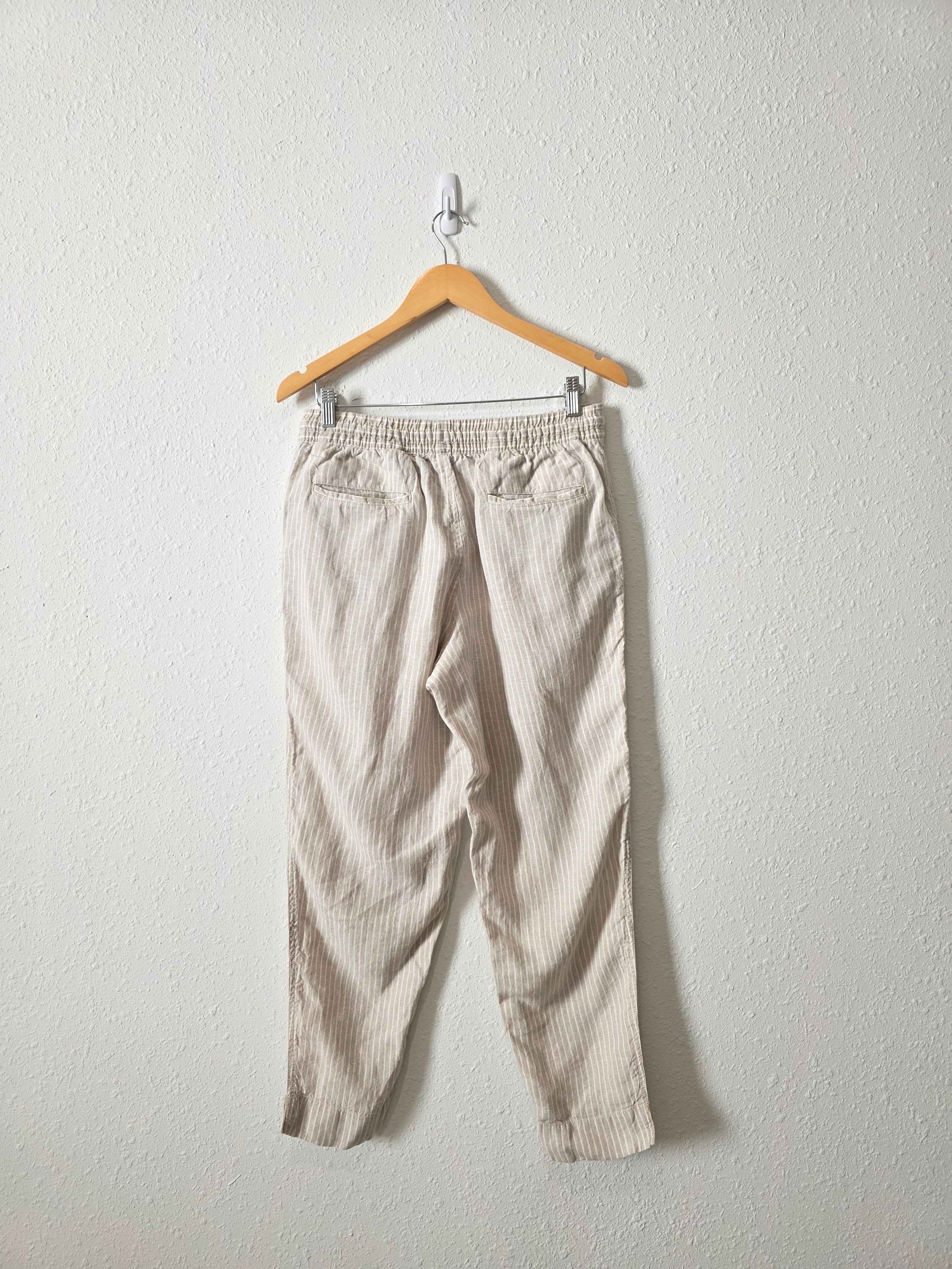 LL Bean Striped Linen Pants (8)