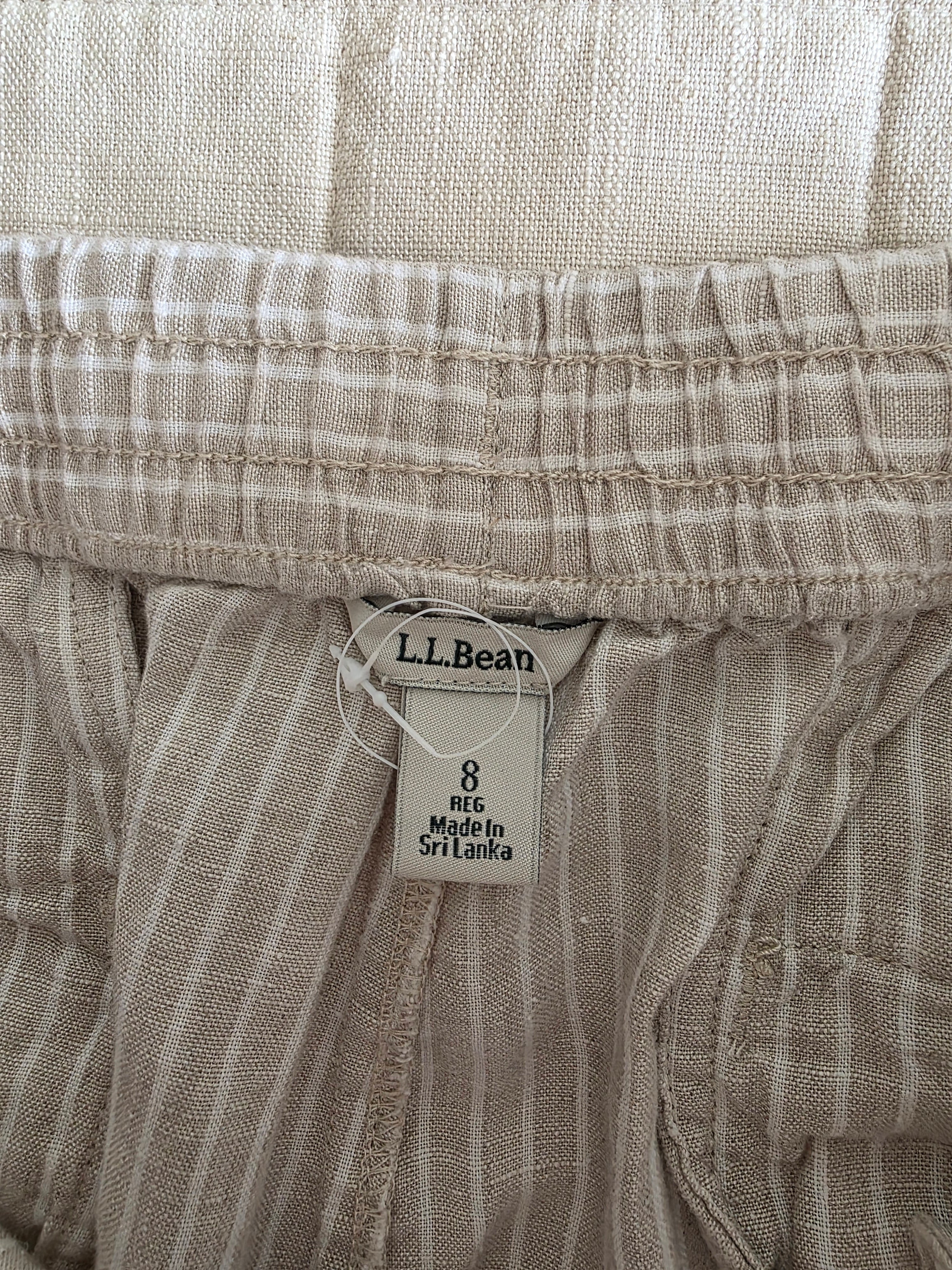 LL Bean Striped Linen Pants (8)