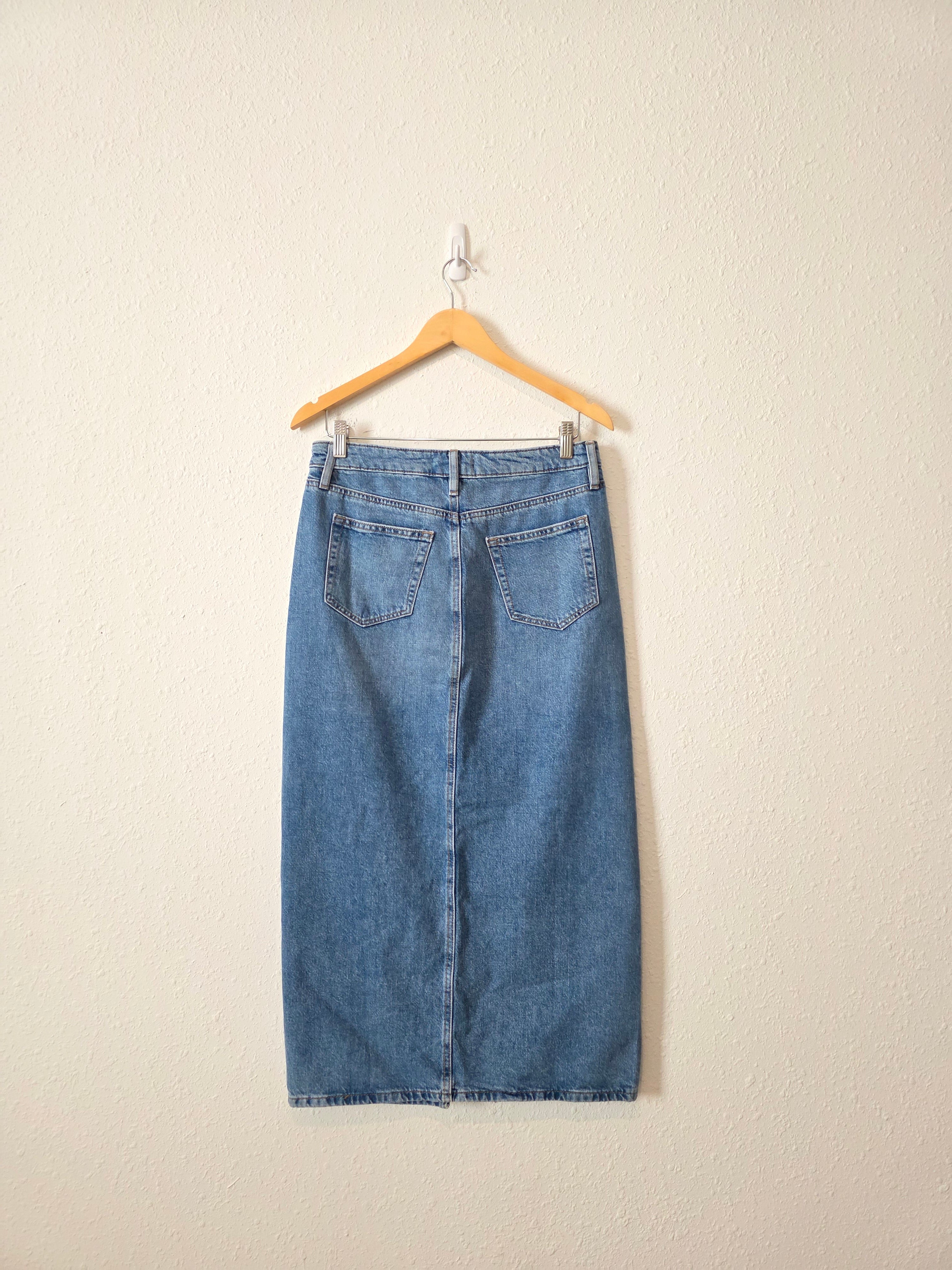 Loft Denim Maxi Skirt (2)
