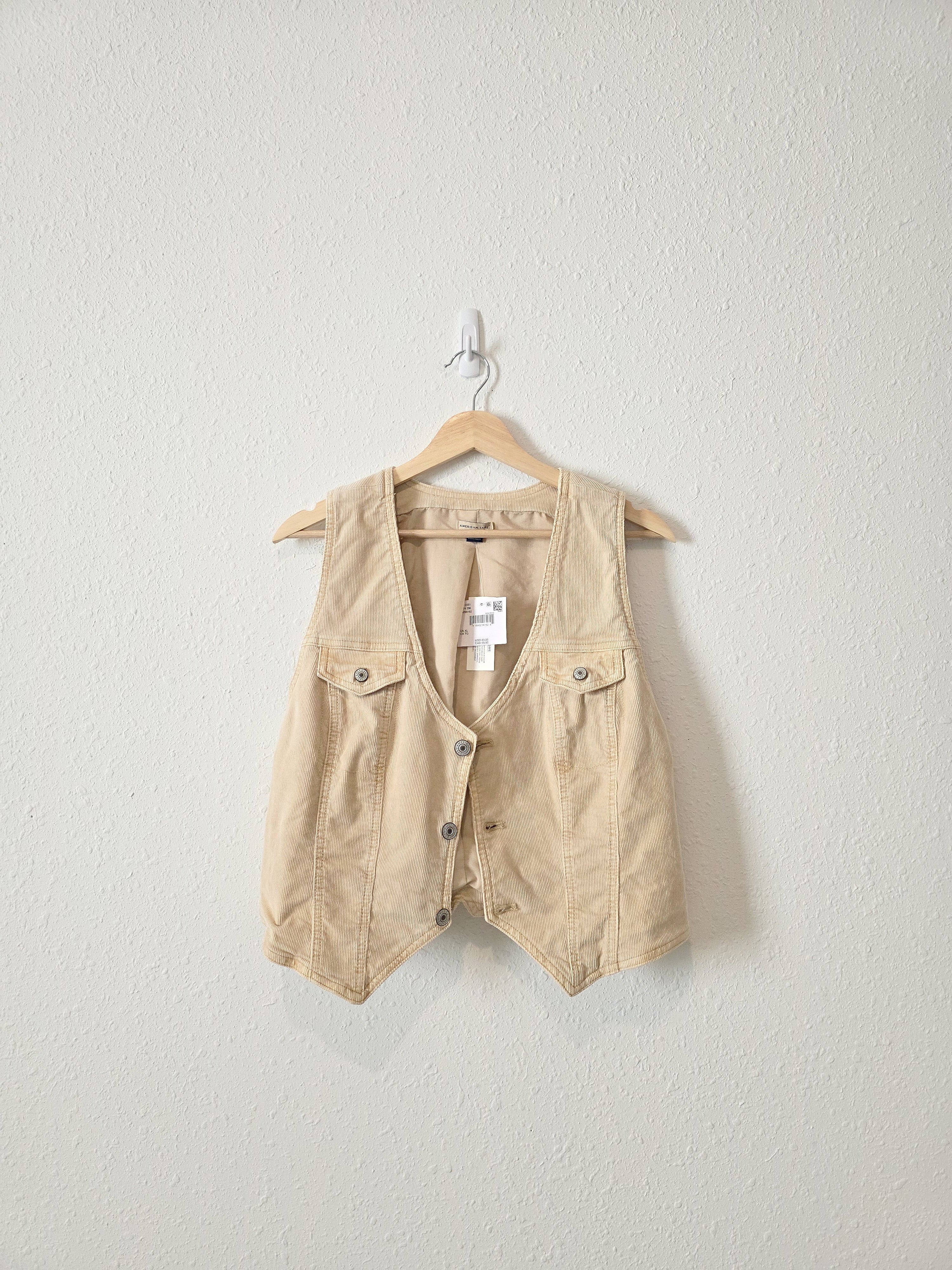 NEW Cropped Corduroy Vest (XL)