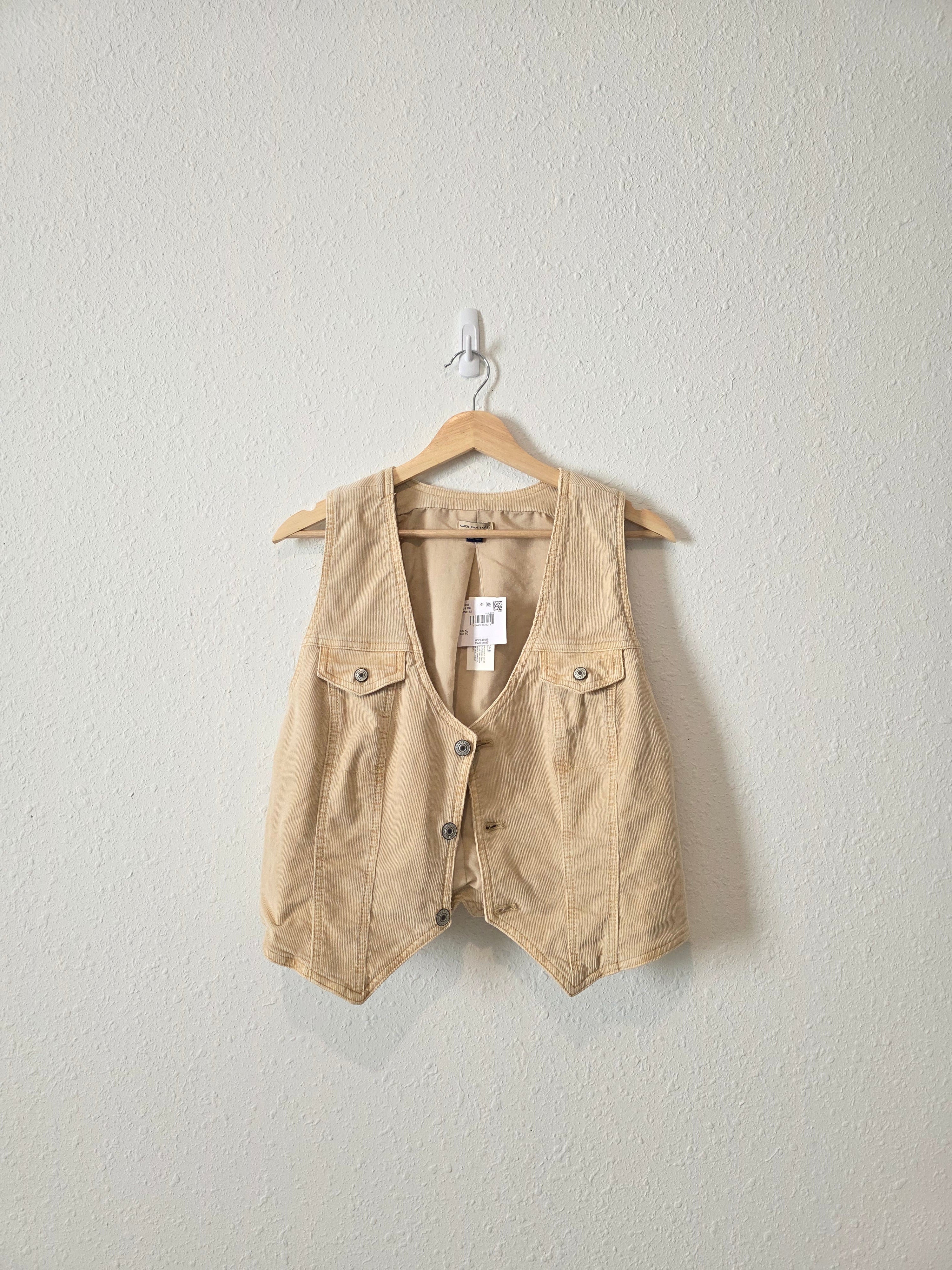 NEW Cropped Corduroy Vest (XL)