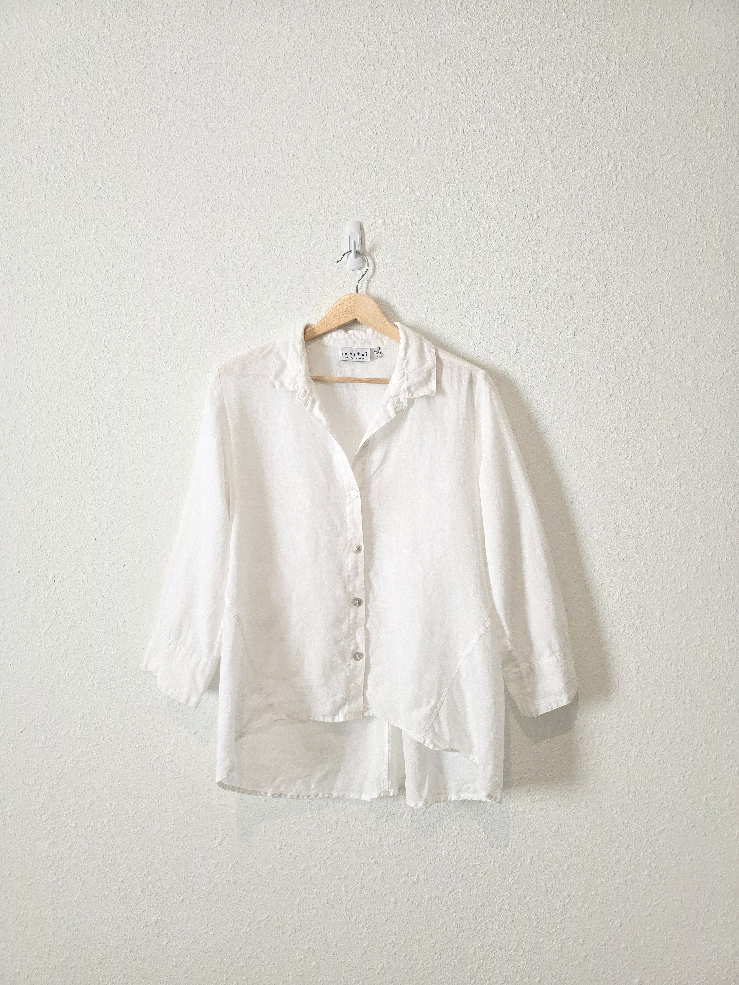 White Linen Button Up (S)