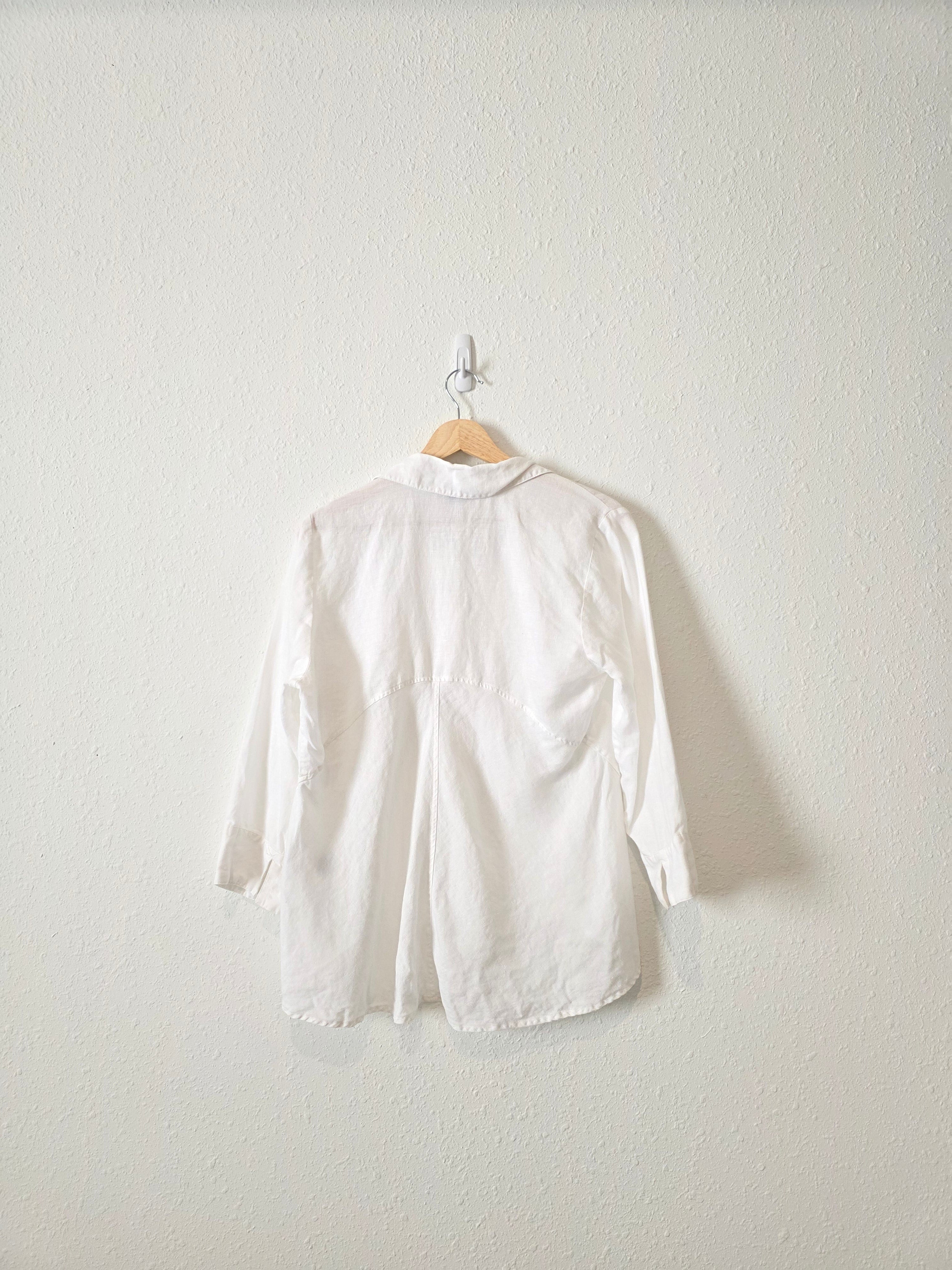 White Linen Button Up (S)