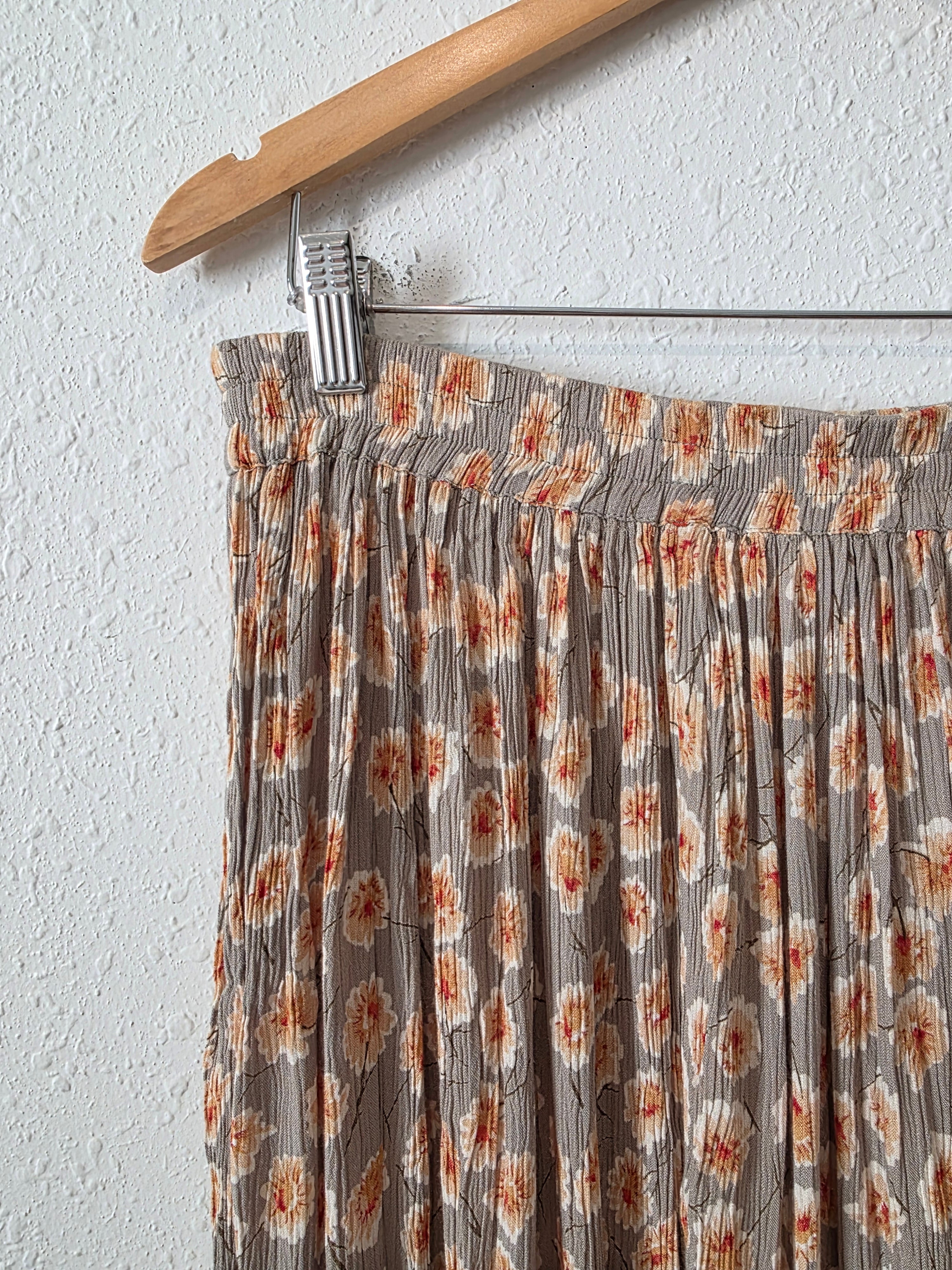 Vintage Floral Maxi Skirt (L)