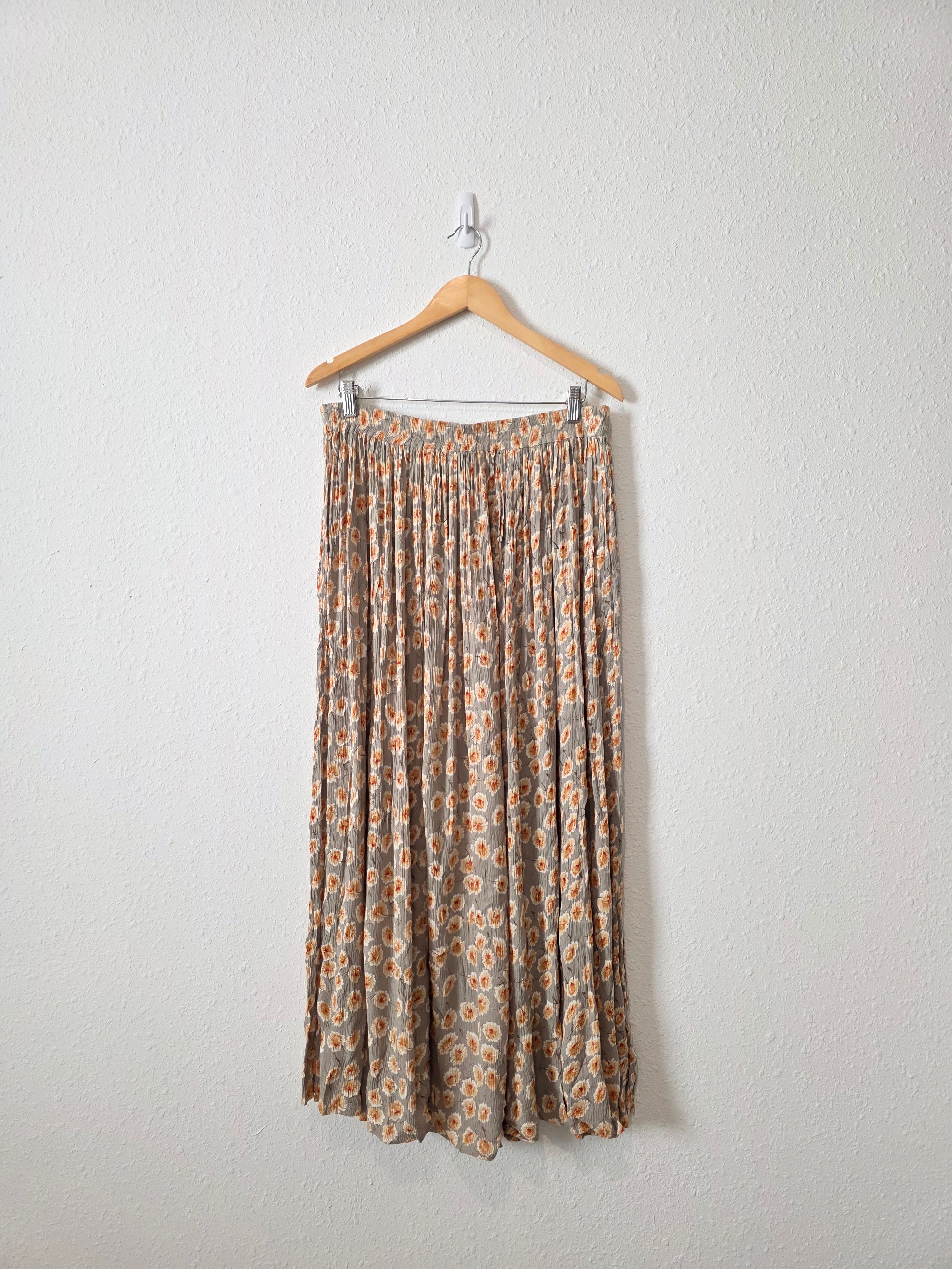 Vintage Floral Maxi Skirt (L)