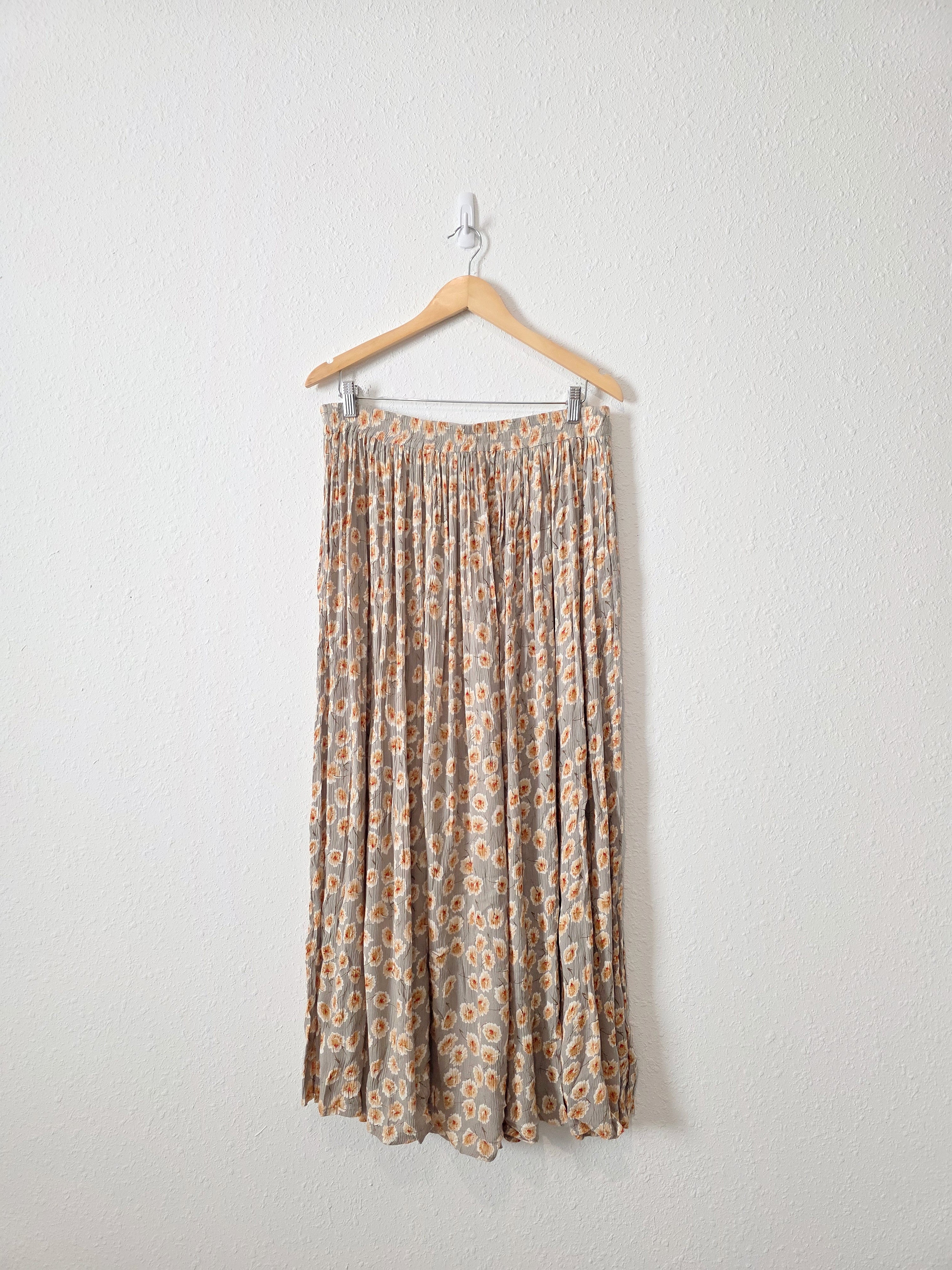 Vintage Floral Maxi Skirt (L)