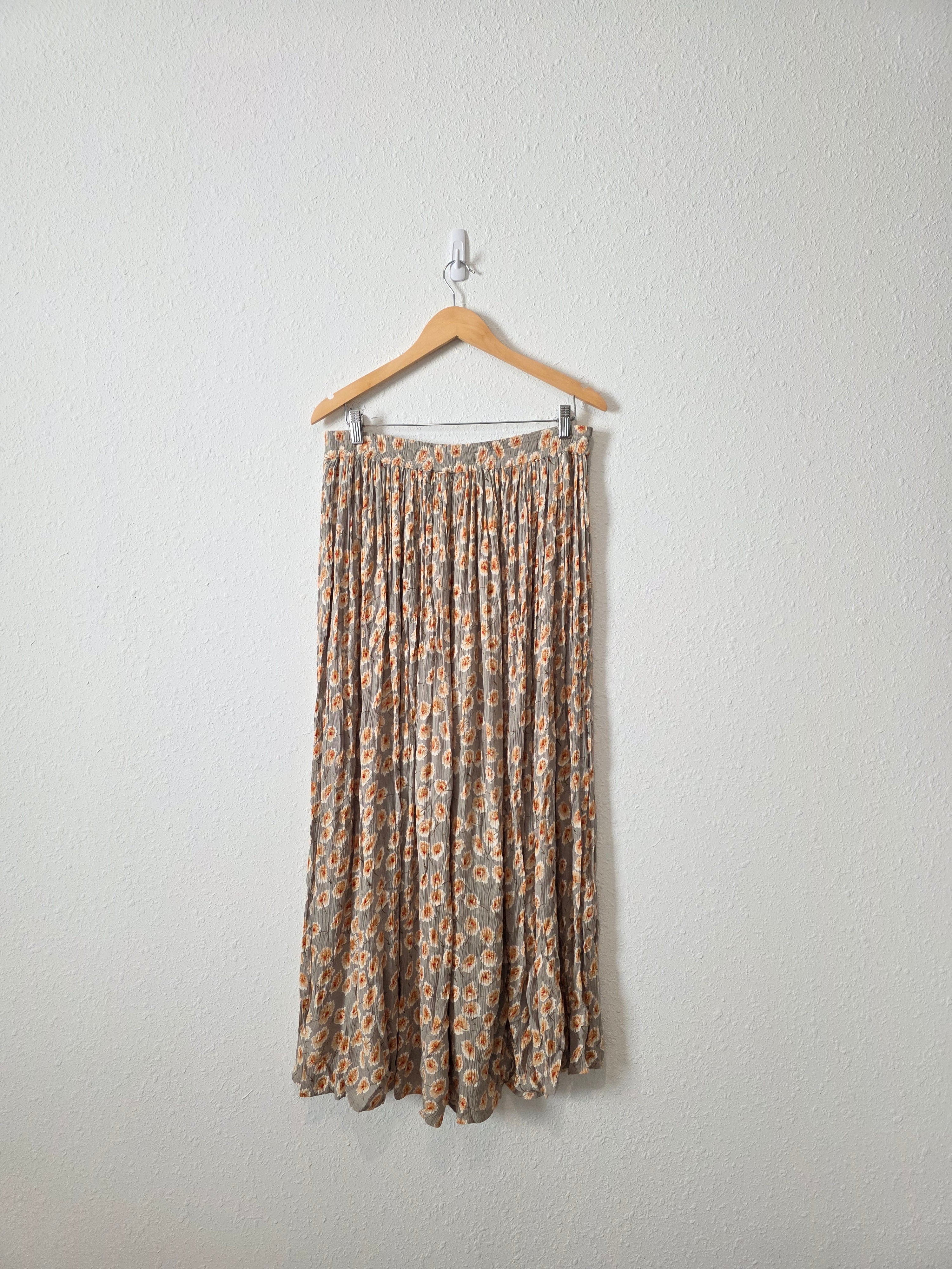 Vintage Floral Maxi Skirt (L)