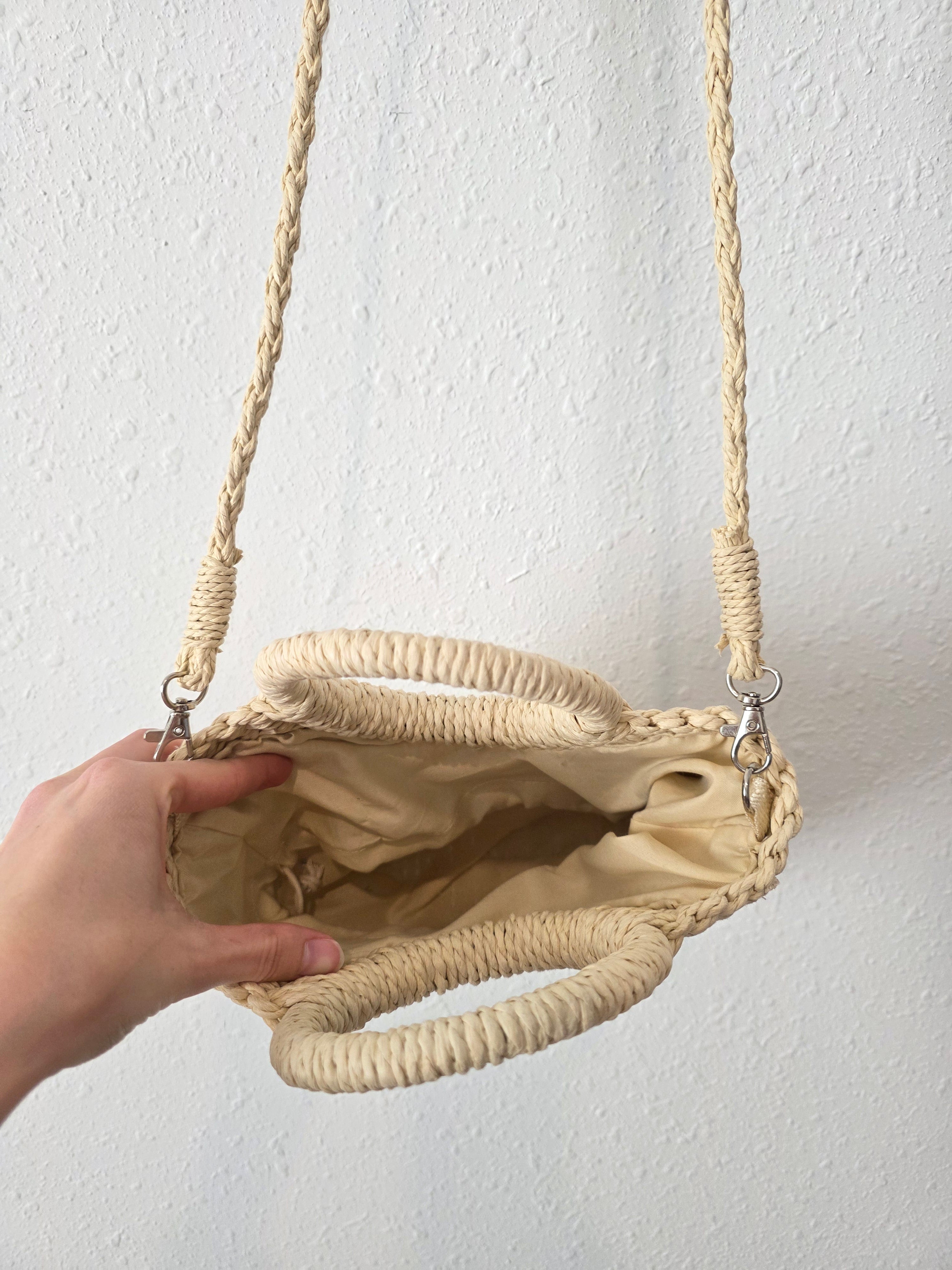 Small Straw Crossbody Purse