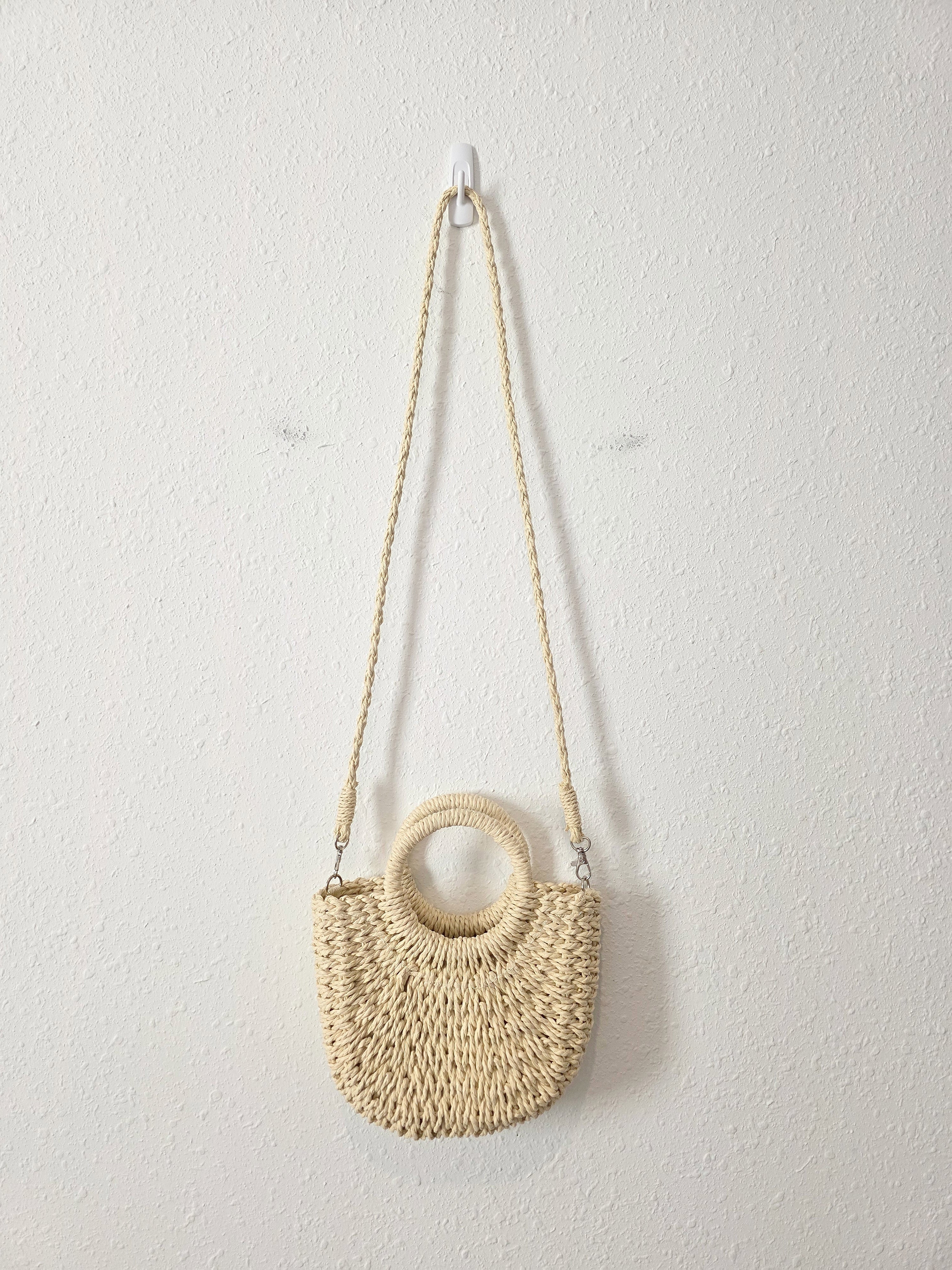 Small Straw Crossbody Purse