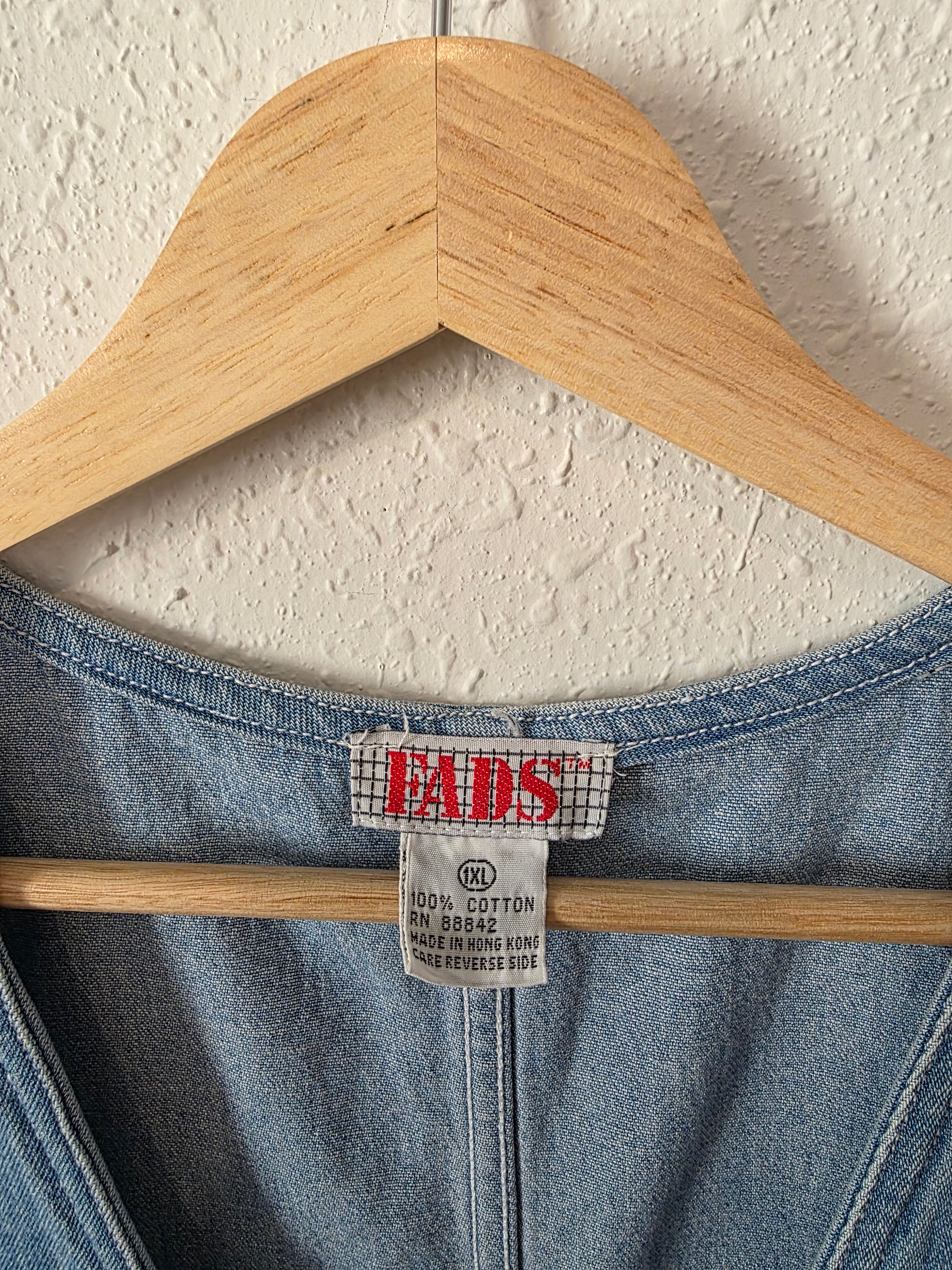 Vintage Denim Mini Dress (1X)