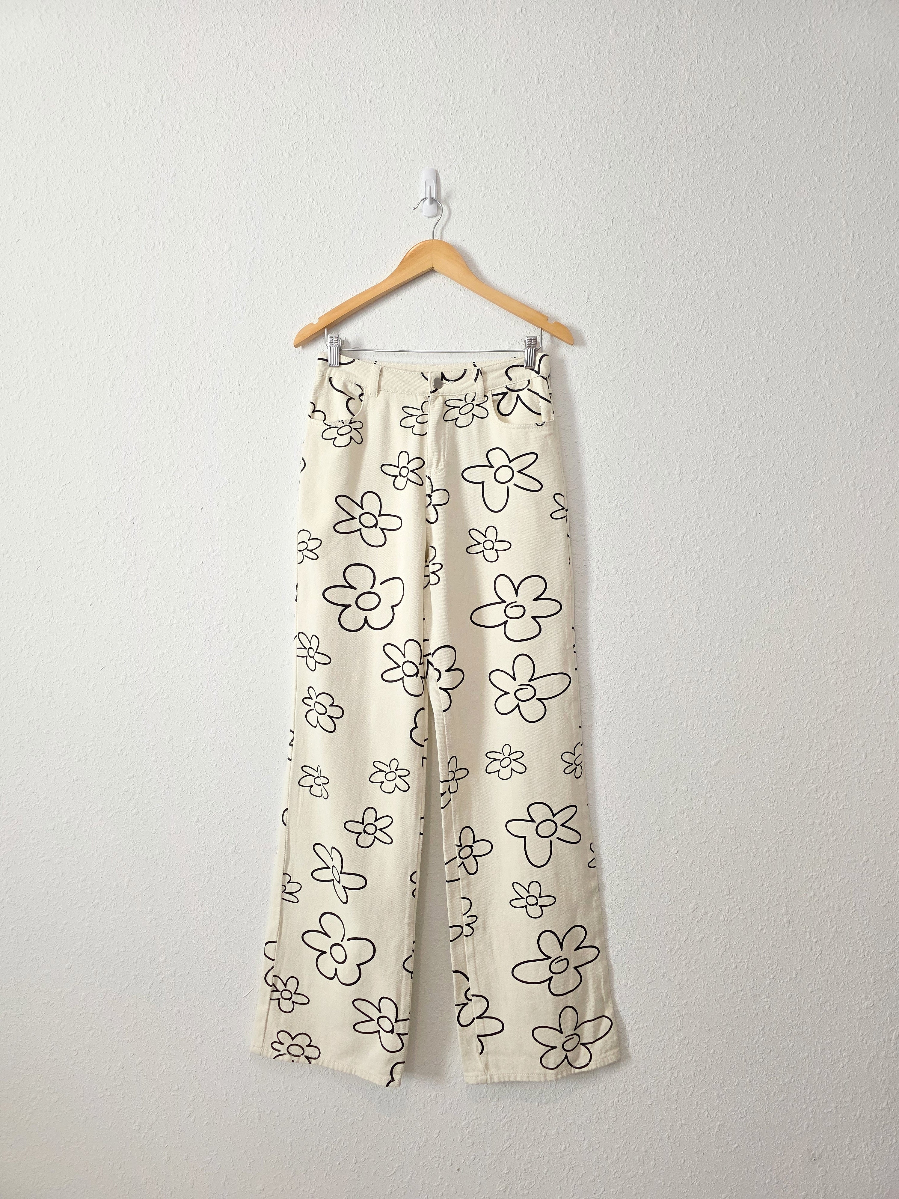 Bailey Rose Floral Relaxed Jeans (M)