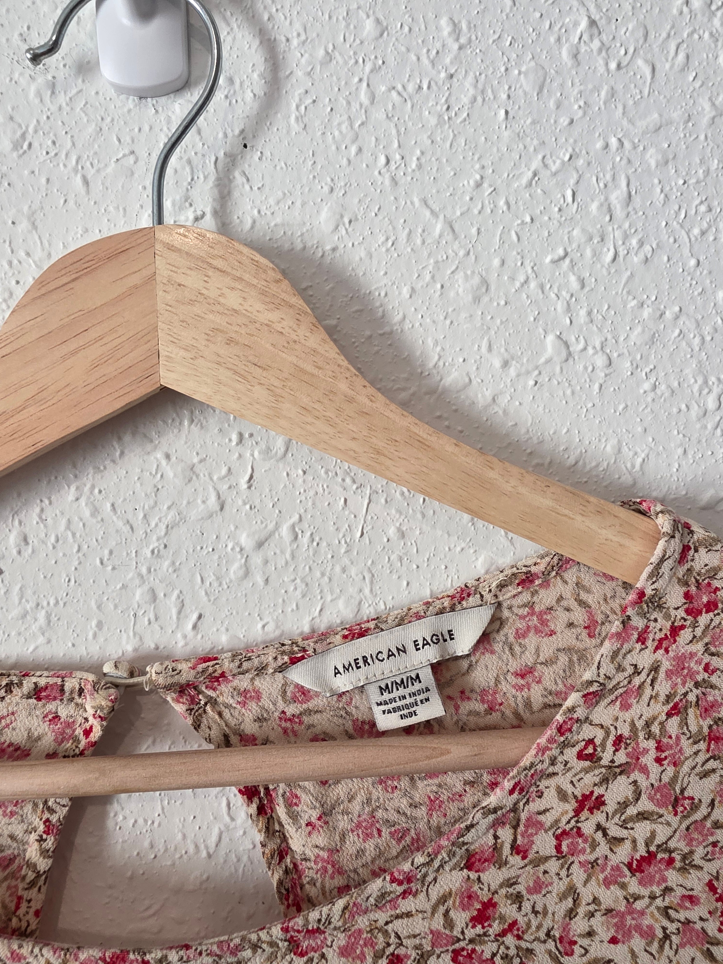 Colorful Floral Babydoll Top (M)