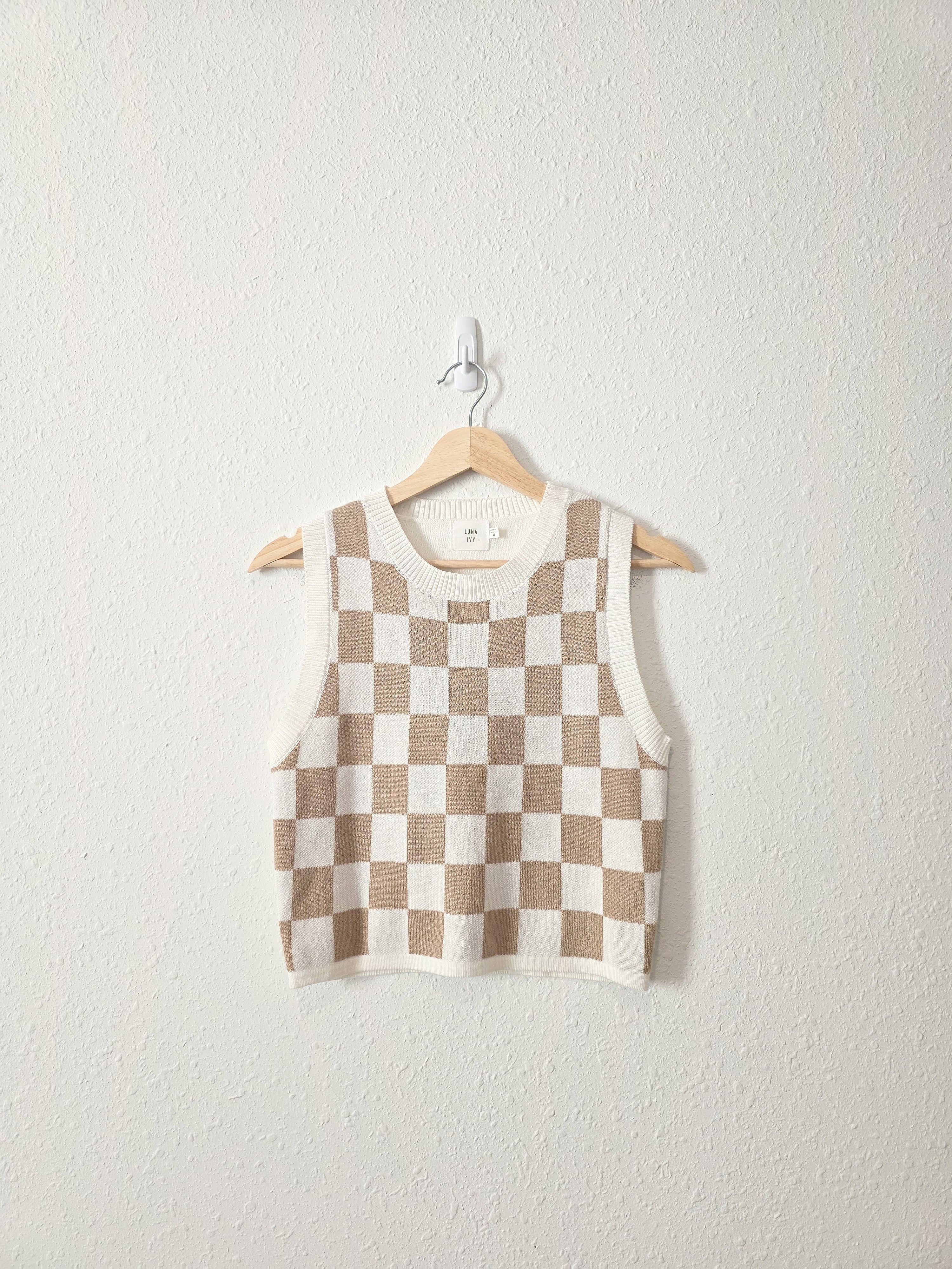 Neutral Checkered Tank (M)