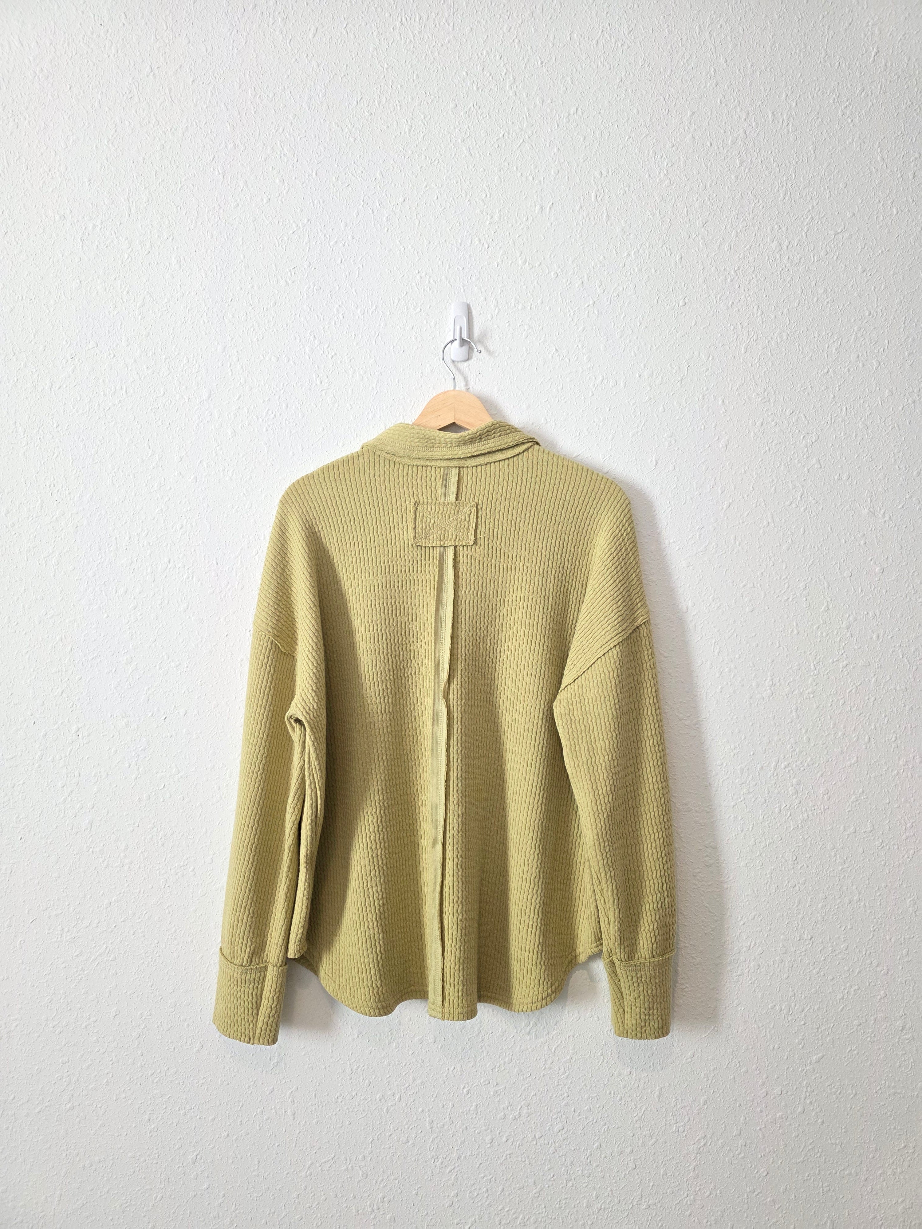 Green Textured Collared Top (XL)