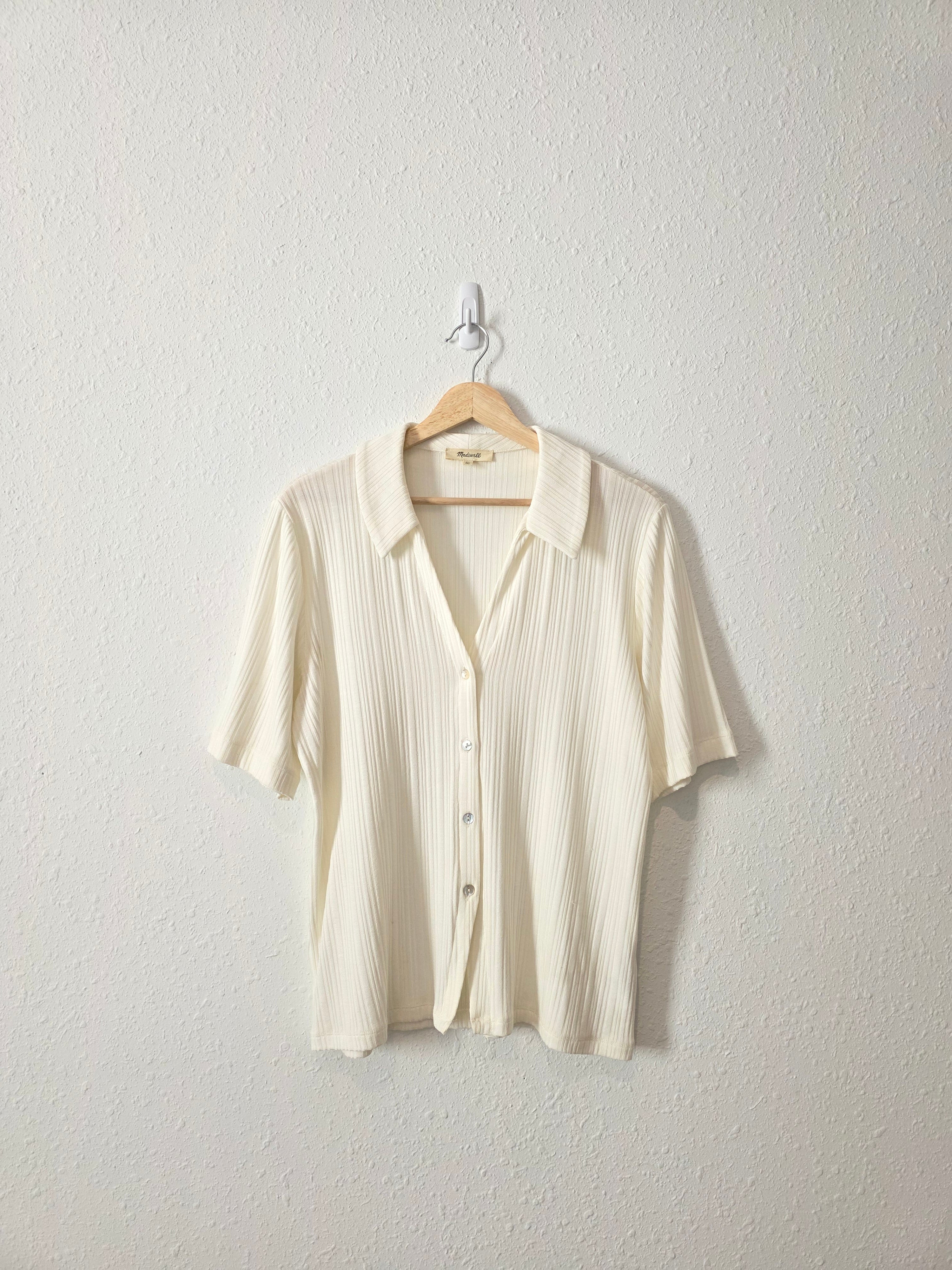 Madewell Textured Button Up (XL)