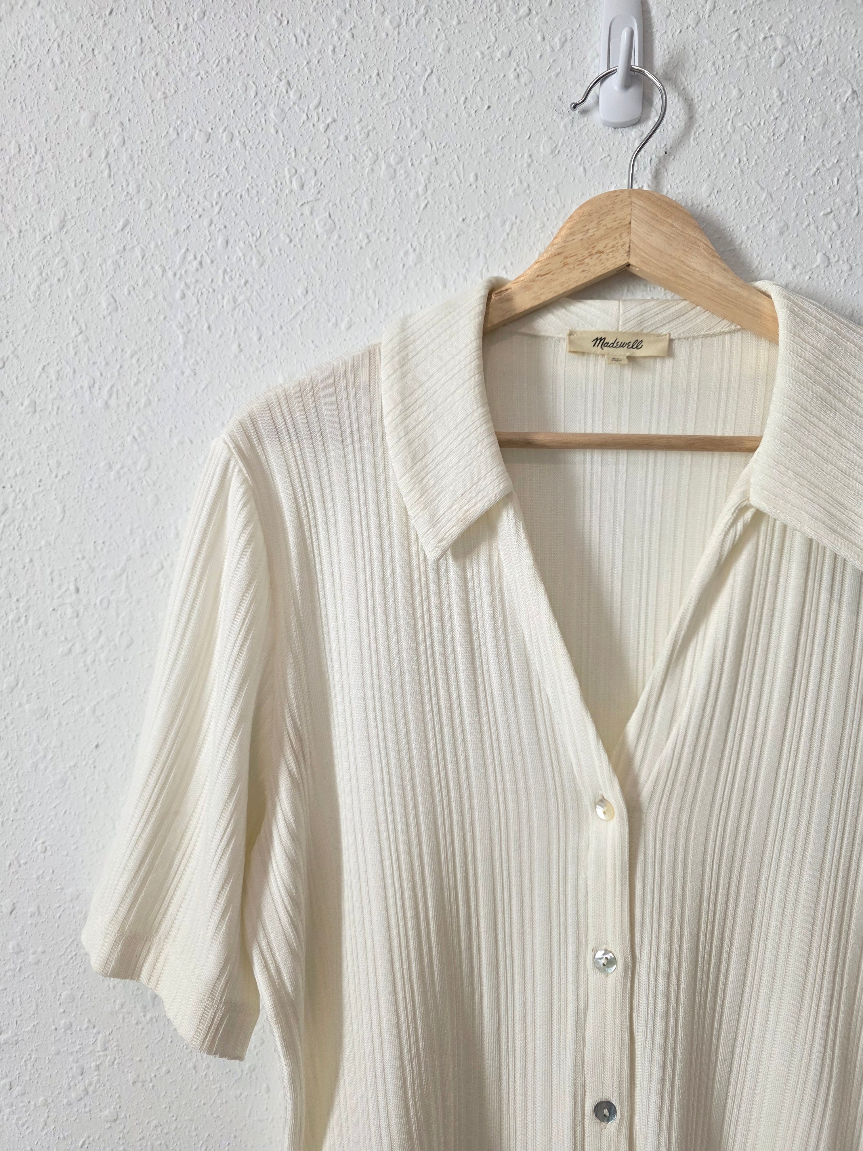 Madewell Textured Button Up (XL)