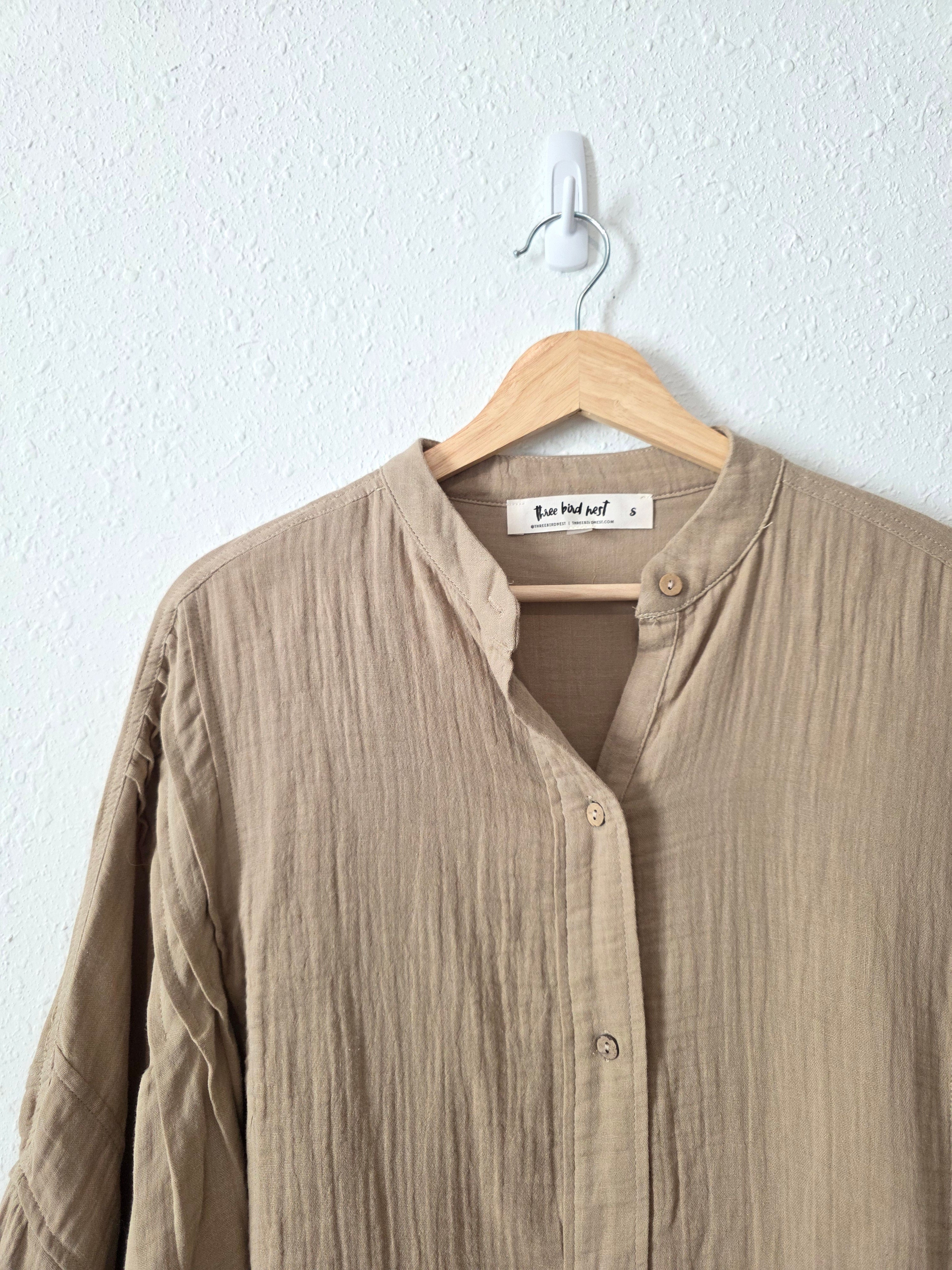 Oversized Cotton Gauze Tunic (S)