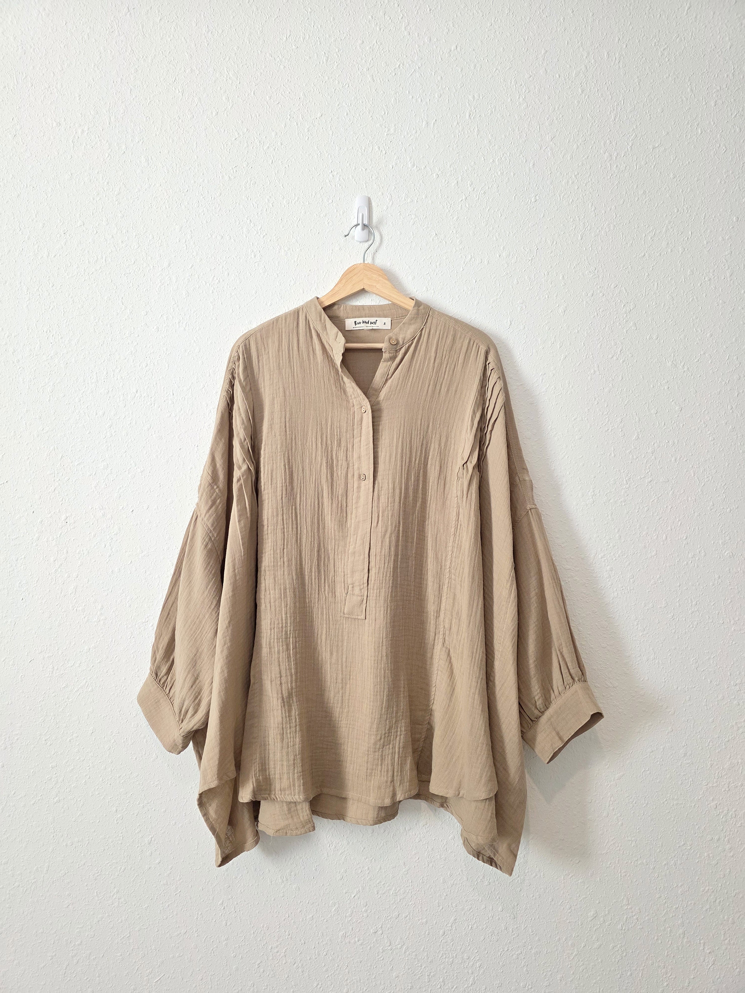 Oversized Cotton Gauze Tunic (S)