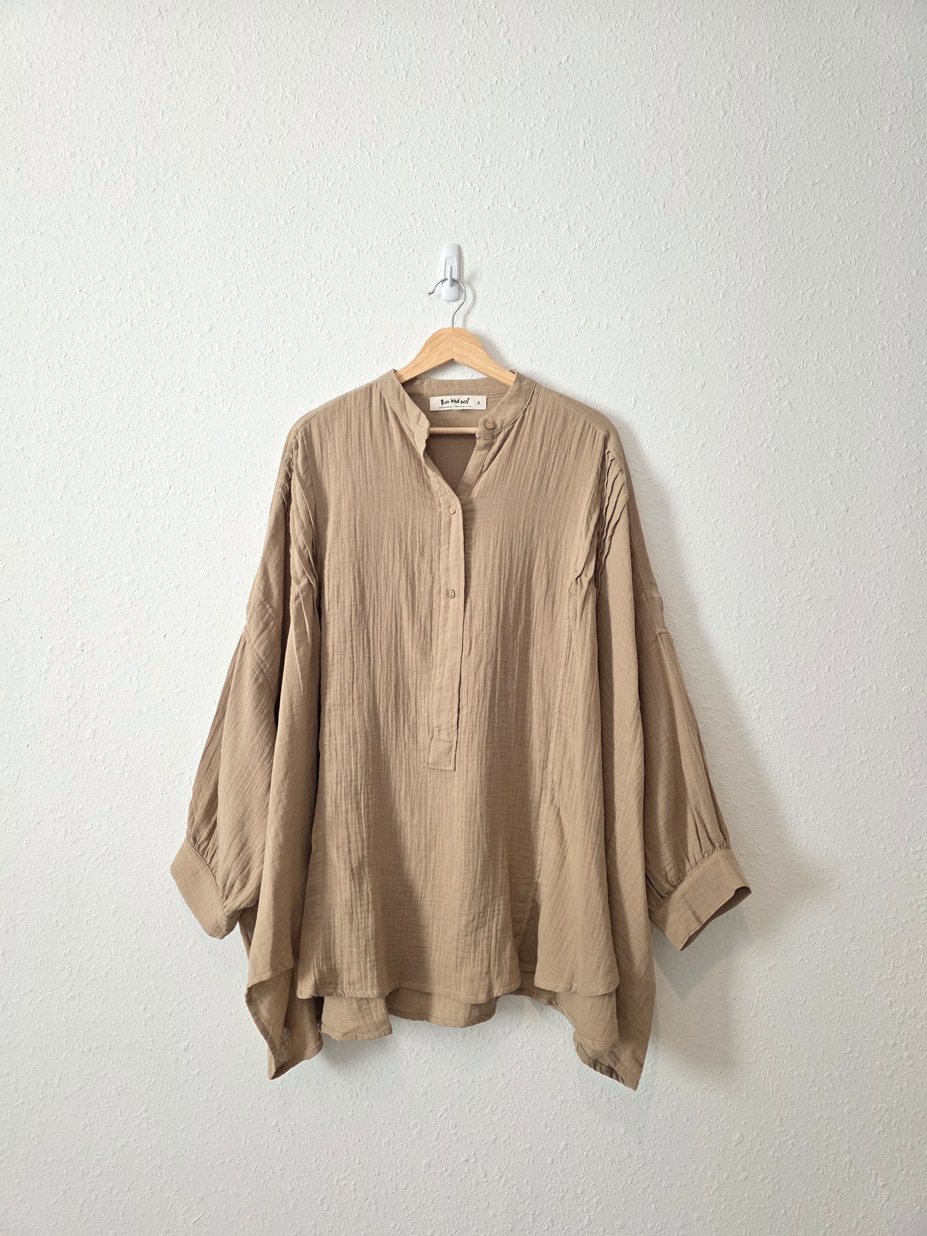 Oversized Cotton Gauze Tunic (S)