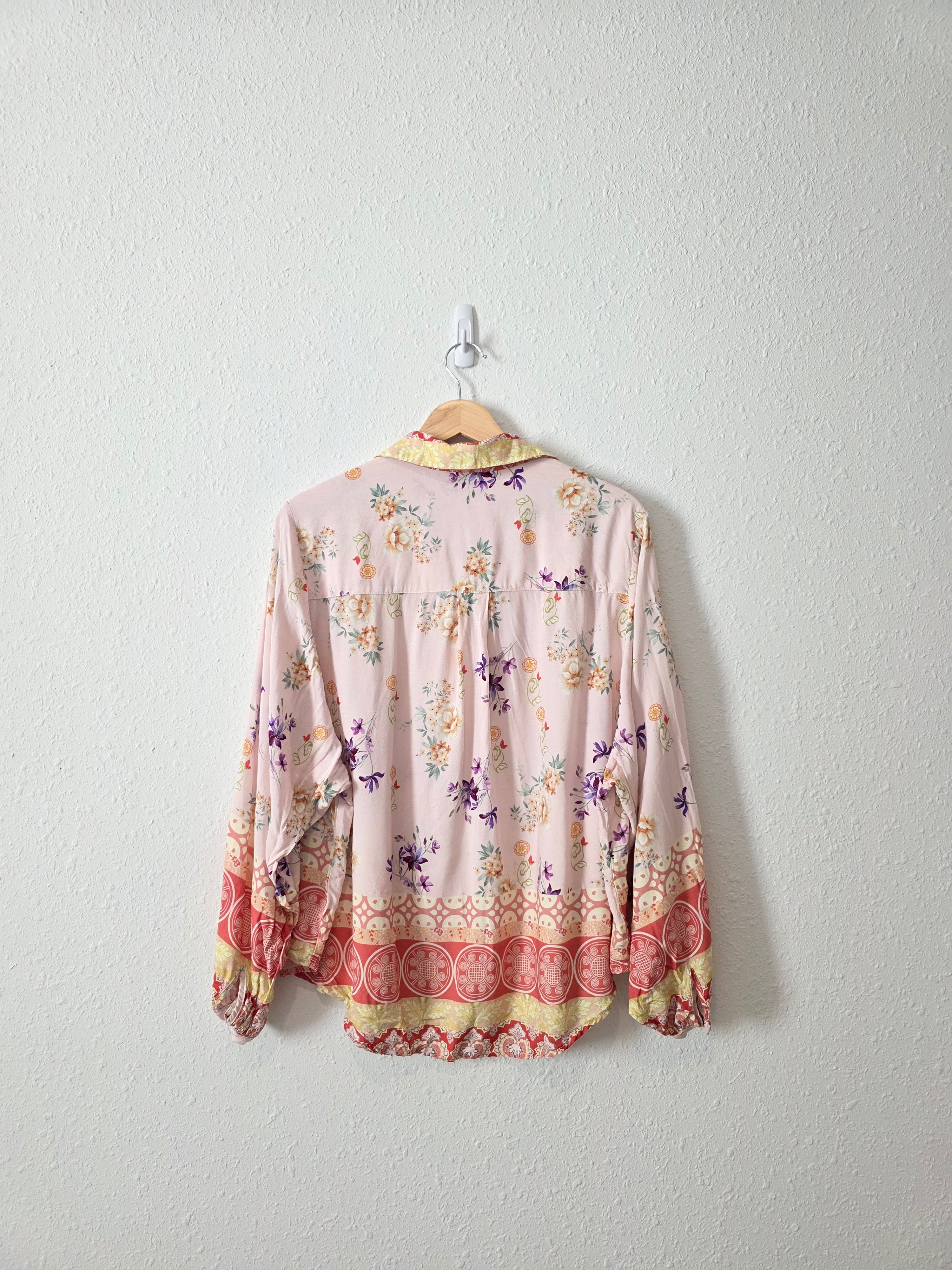 Colorful Floral Button Up (S)