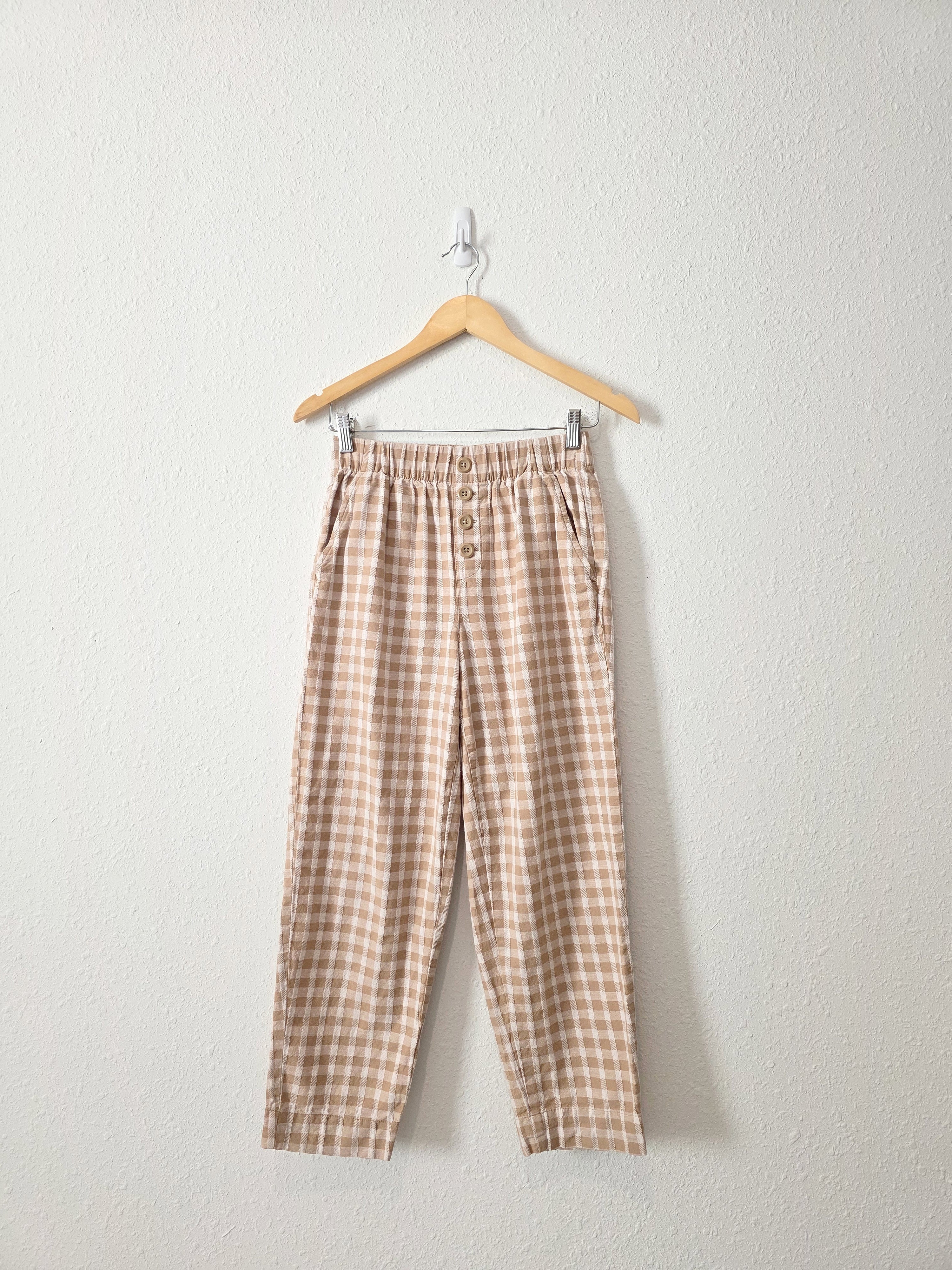 Loft Neutral Checkered Pants (XS)