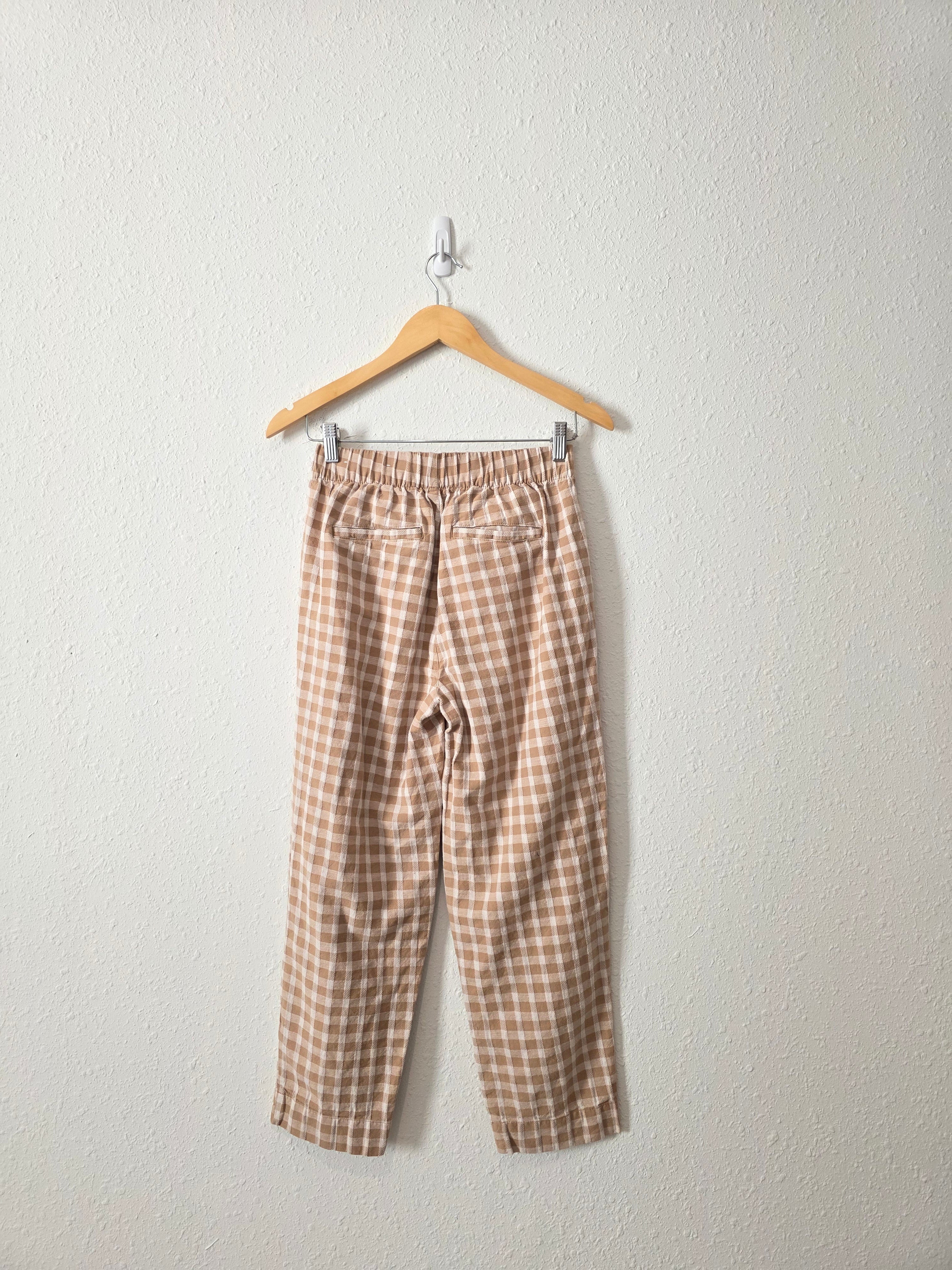 Loft Neutral Checkered Pants (XS)