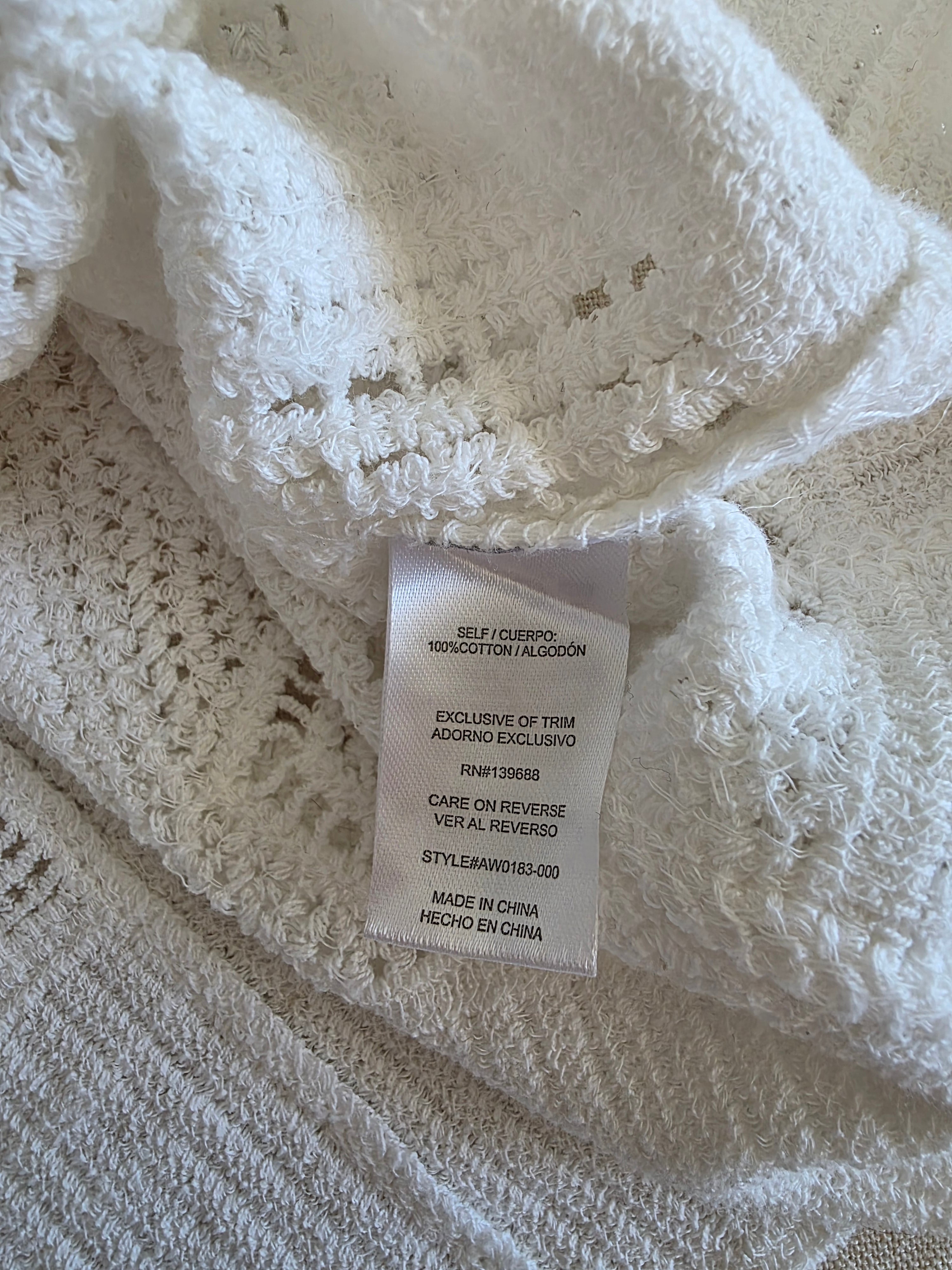 Crochet Knit Cotton Tank (S)