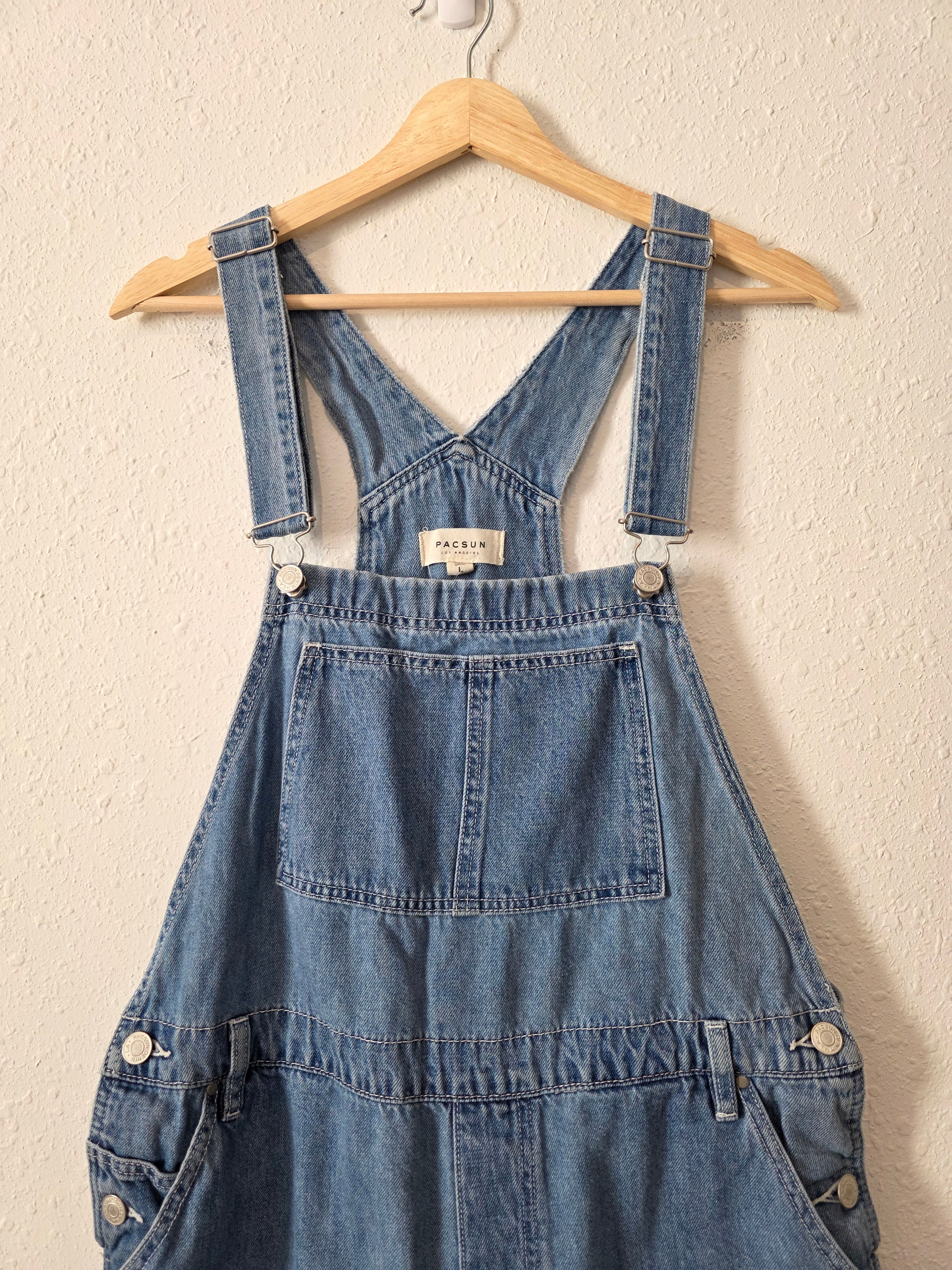 Relaxed Denim Shortalls (L)