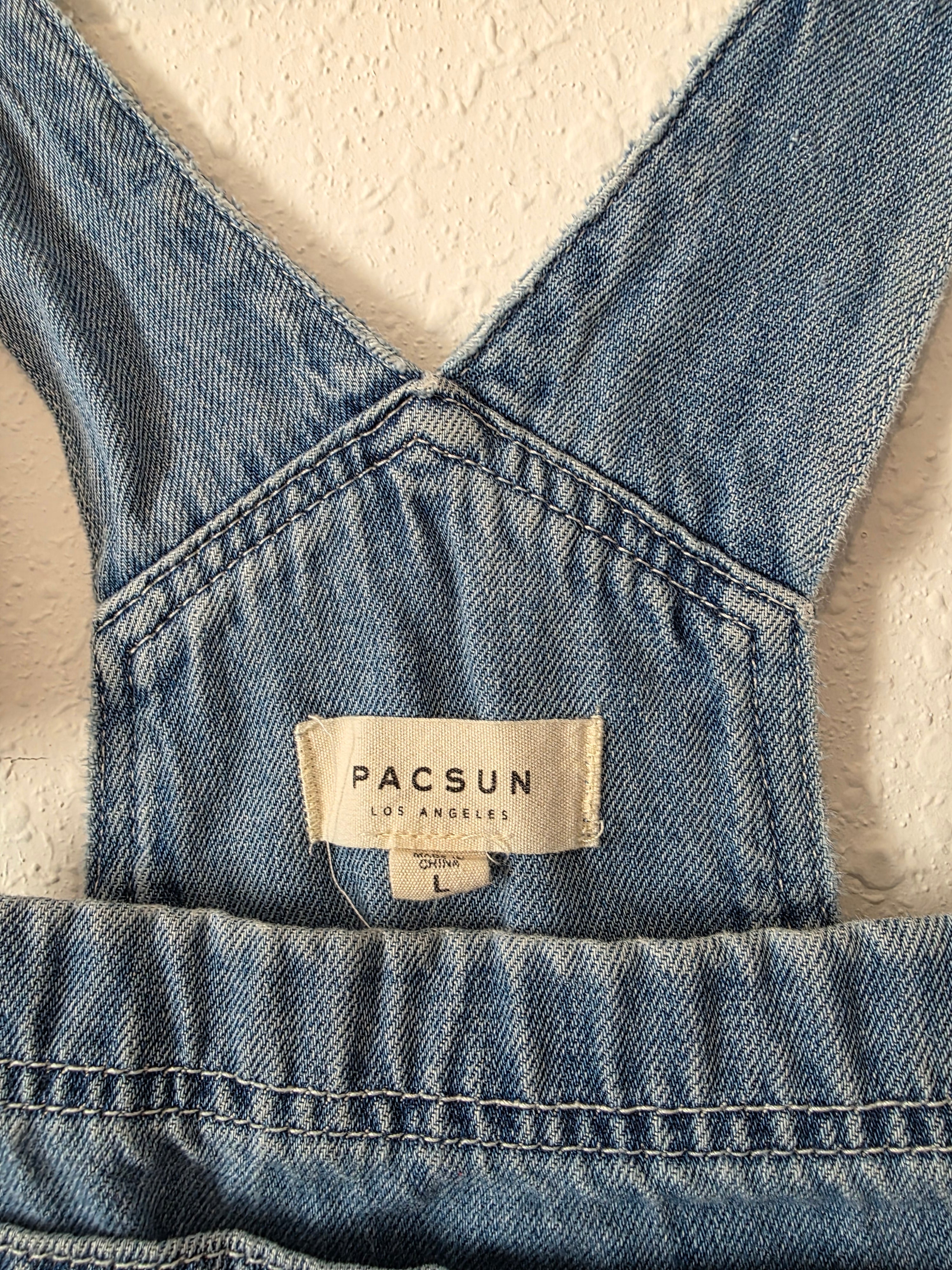 Relaxed Denim Shortalls (L)